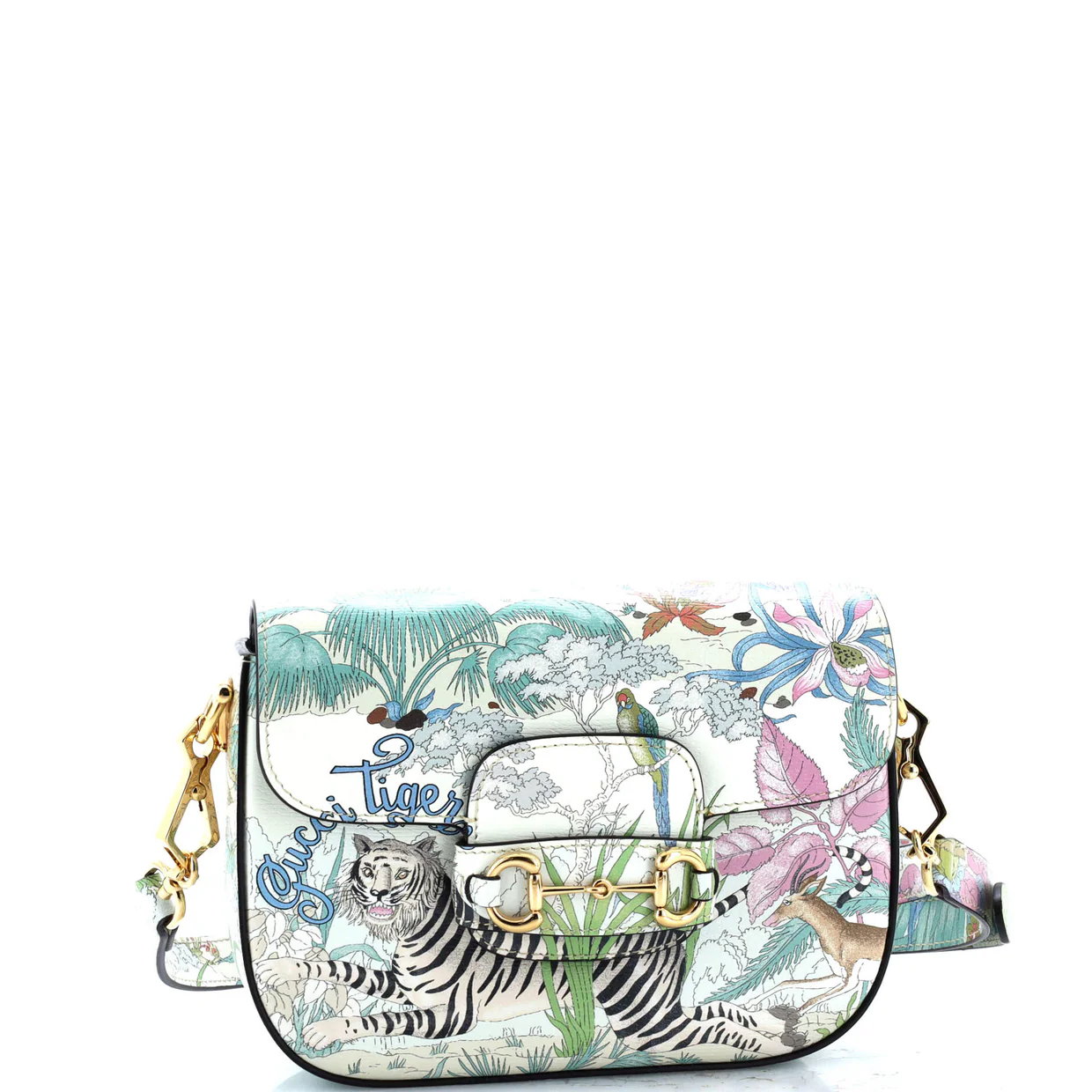 Horsebit 1955 Shoulder Bag Printed Leather Mini - Deep Luxury