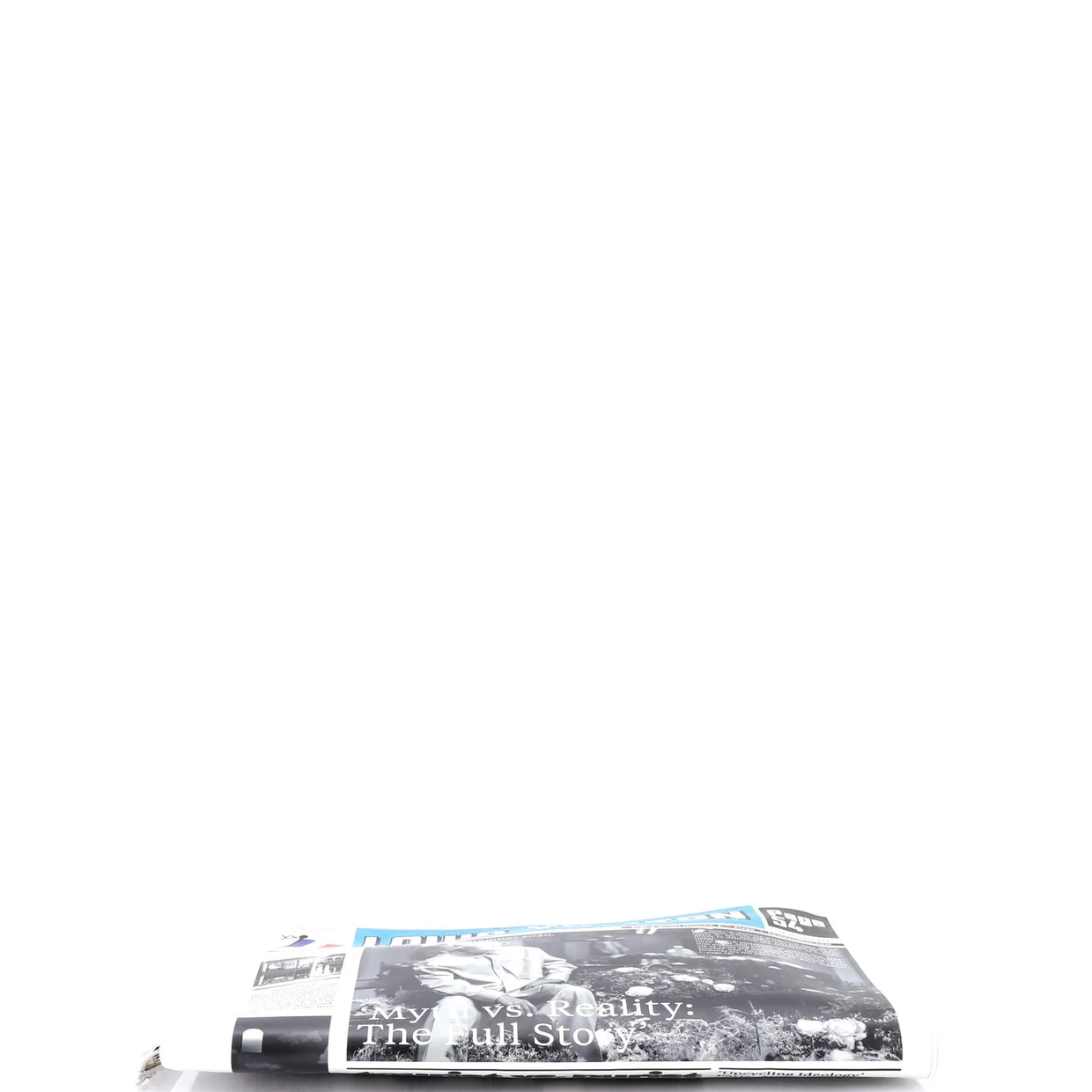 Newspaper Pouch Printed Leather - Deep Luxury