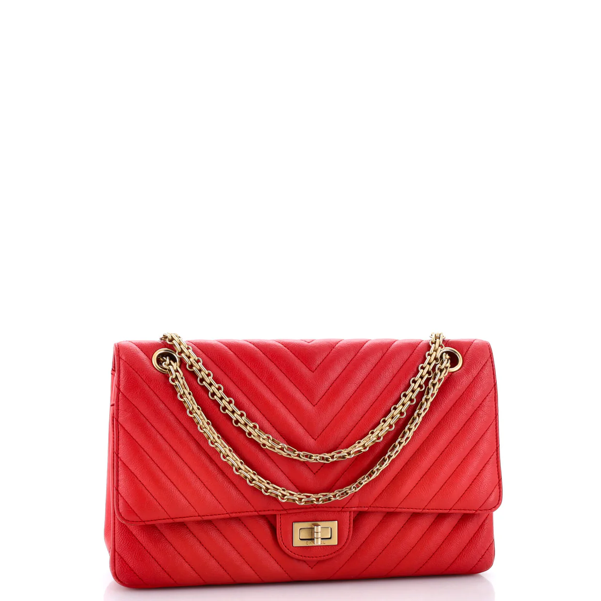 Reissue 2.55 Flap Bag Chevron Sheepskin 226 - Deep Luxury