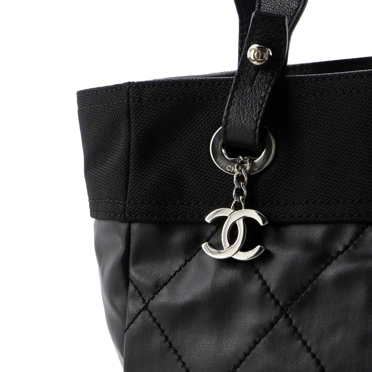 Biarritz Tote Quilted Coated Canvas Small - Deep Luxury