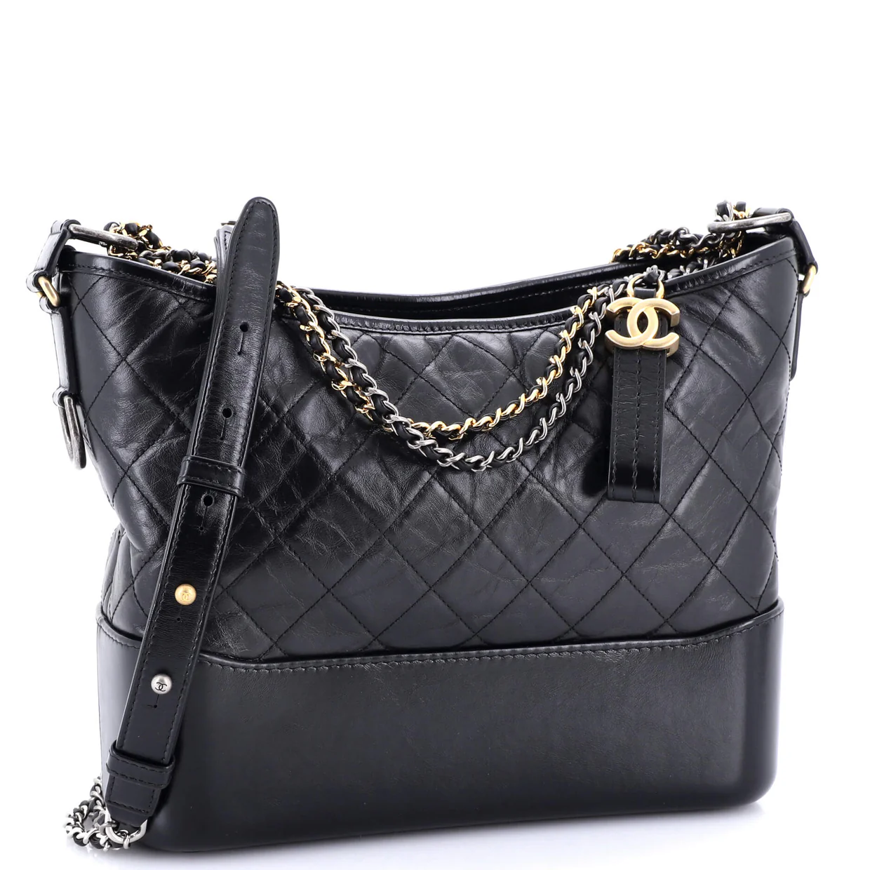Gabrielle Hobo Quilted Aged Calfskin Medium - Deep Luxury