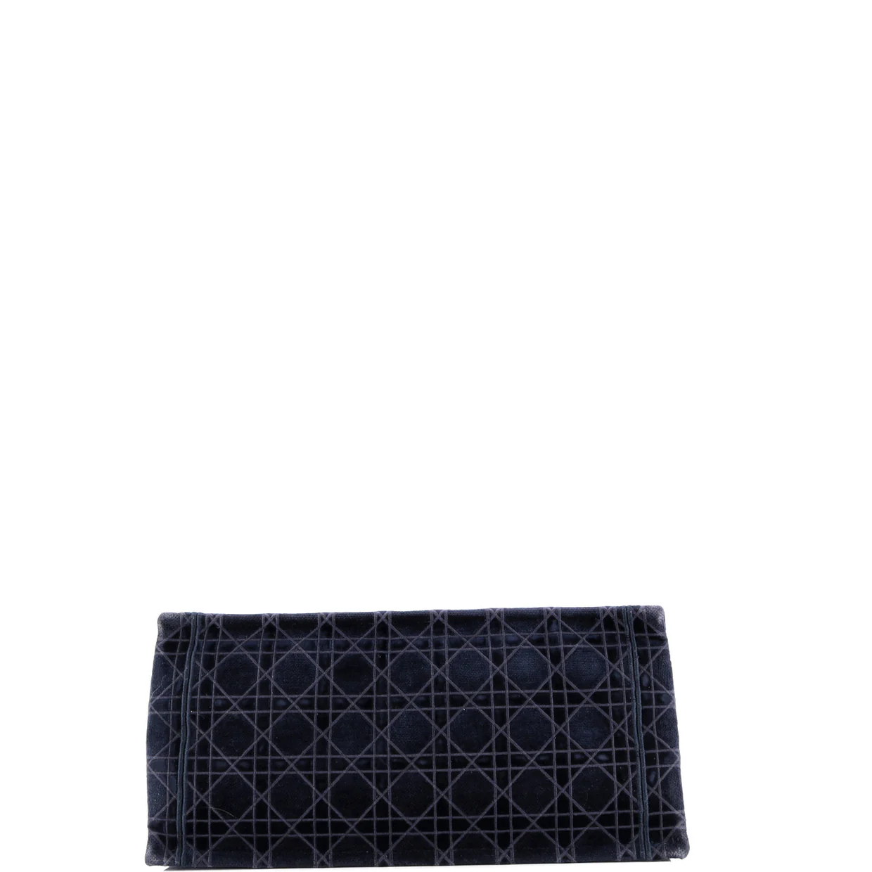 Book Tote Cannage Embroidered Velvet Medium - Deep Luxury