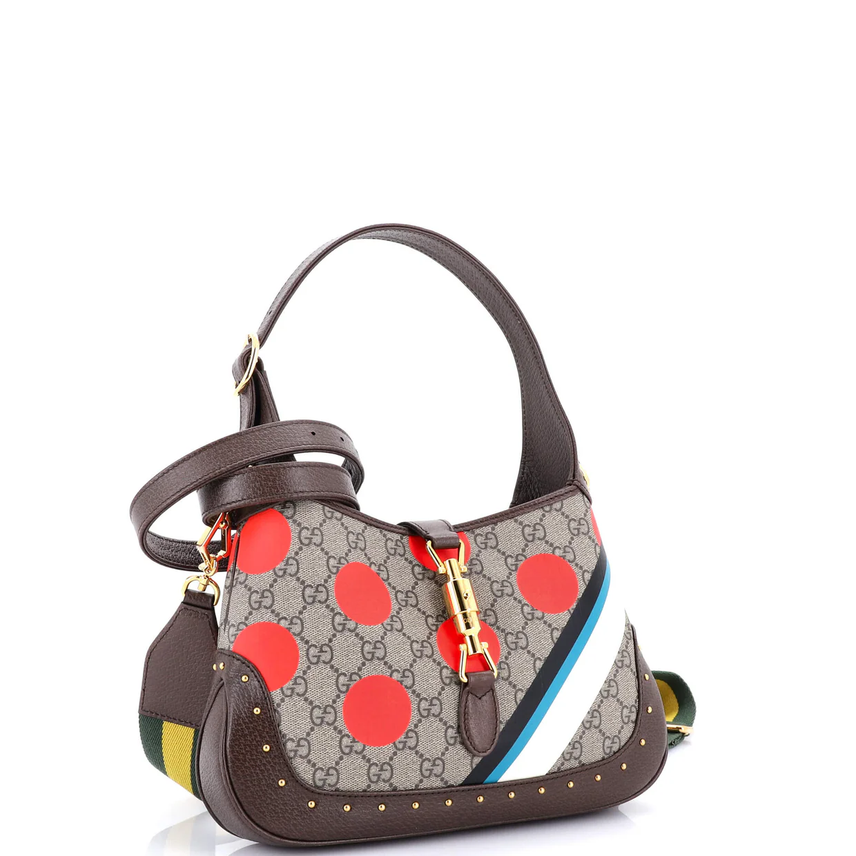 Jackie 1961 Hobo Studded Printed GG Coated Canvas Small - Deep Luxury