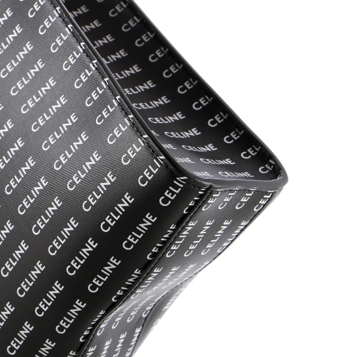 Vertical Cabas Tote All Over Logo Print Leather Small - Deep Luxury