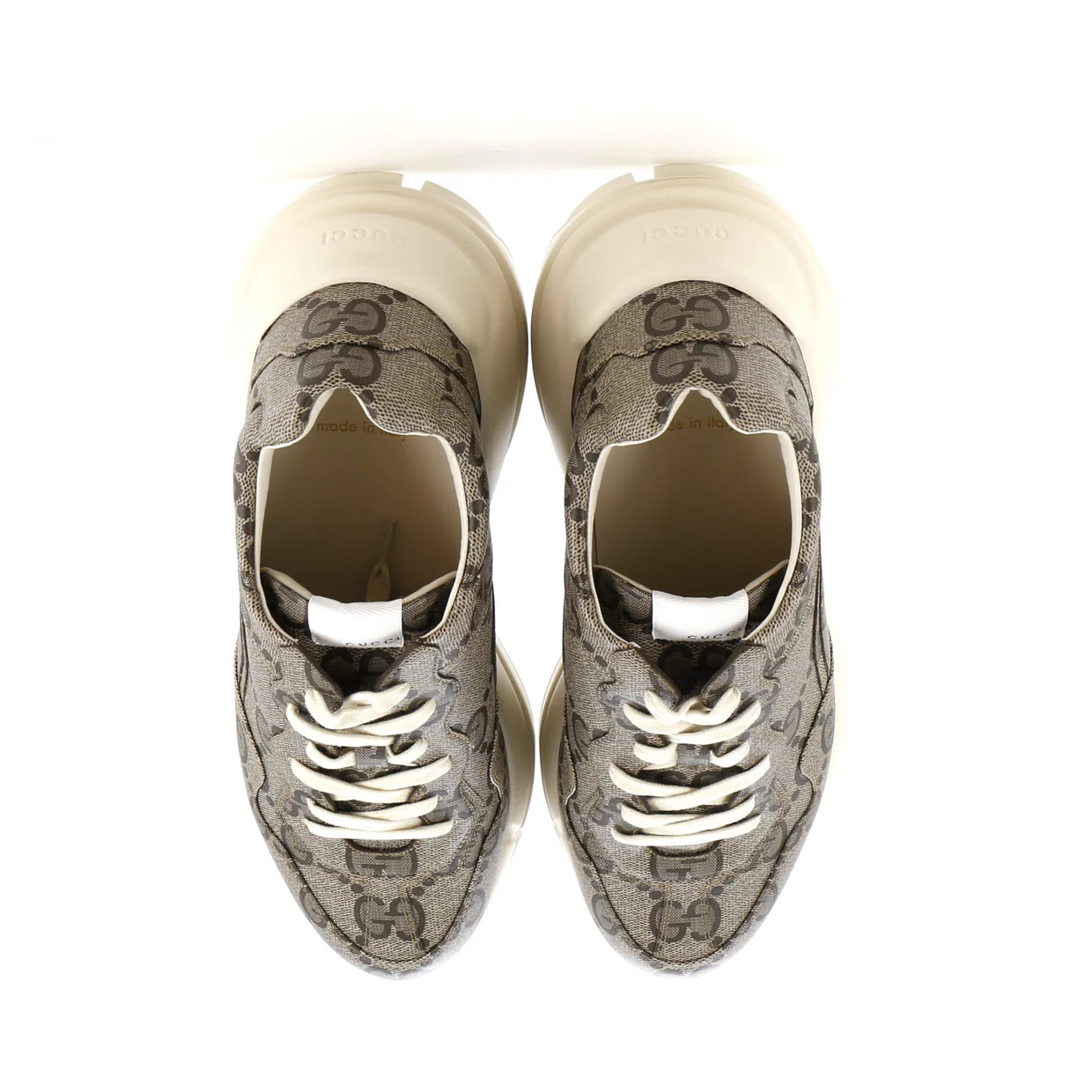 Rhyton Sneakers Jumbo GG Coated Canvas - Deep Luxury