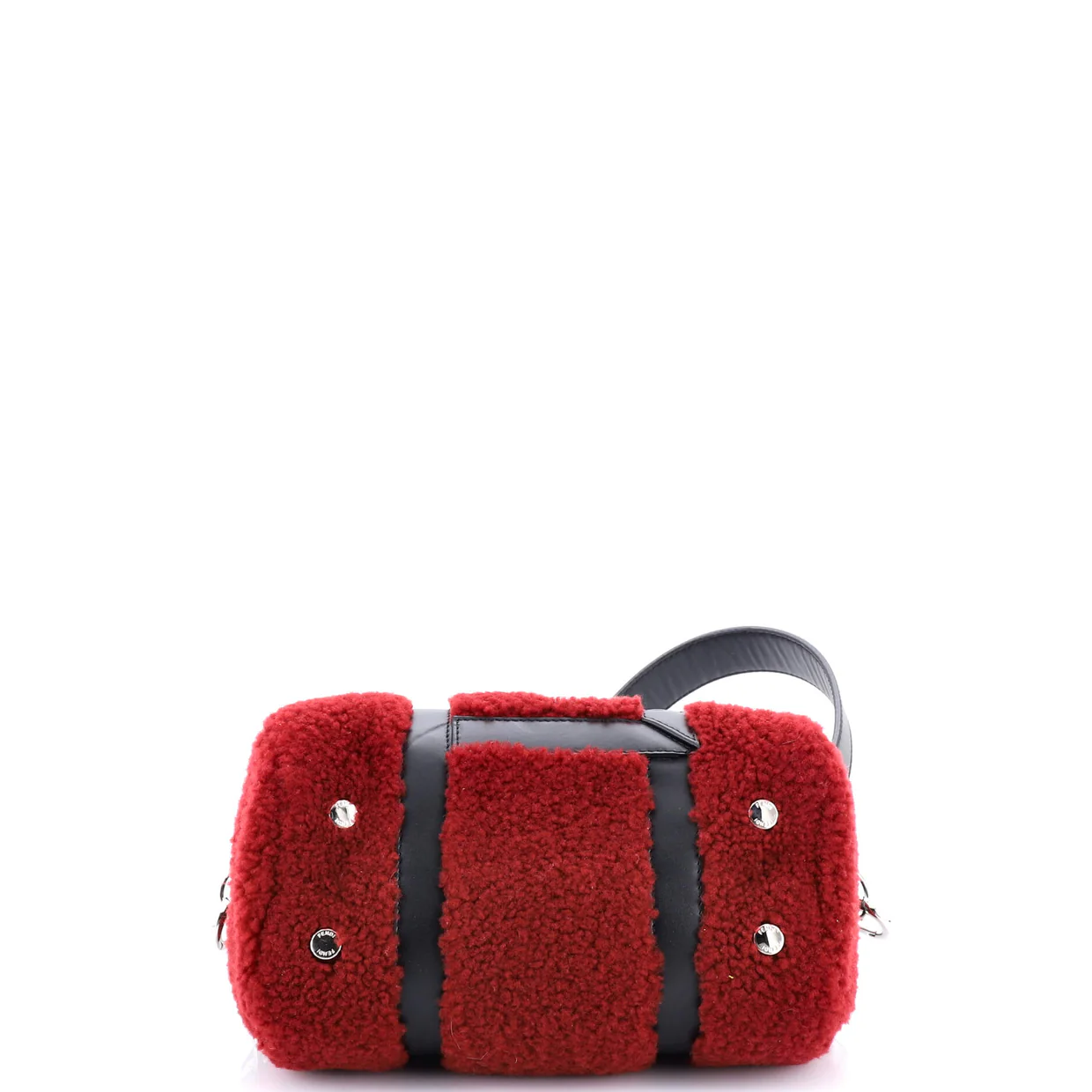 O'Lock Convertible Bowler Bag Shearling with Leather Mini - Deep Luxury