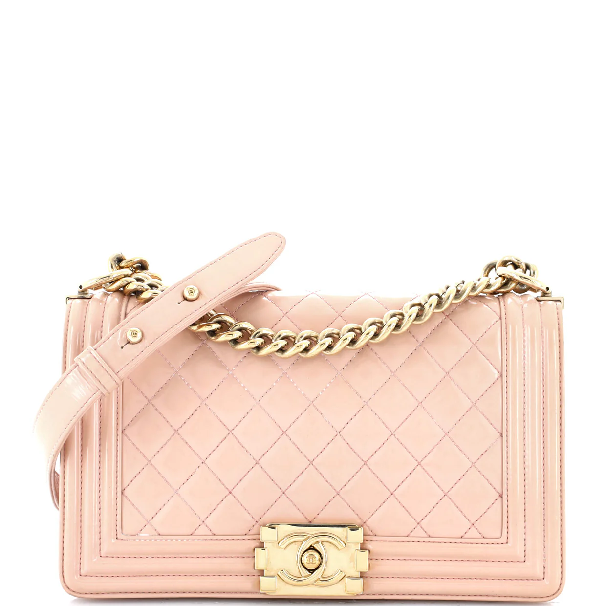 Boy Flap Bag Quilted Iridescent Glazed Calfskin Old Medium - Deep Luxury