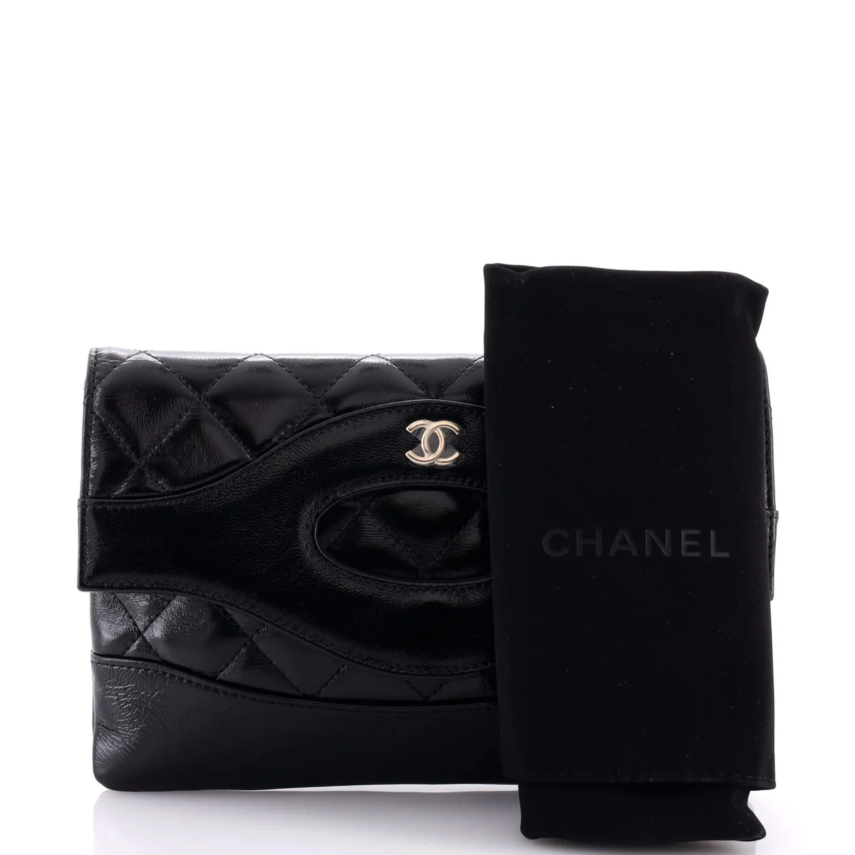 31 Wallet on Chain Quilted Shiny Lambskin - Deep Luxury