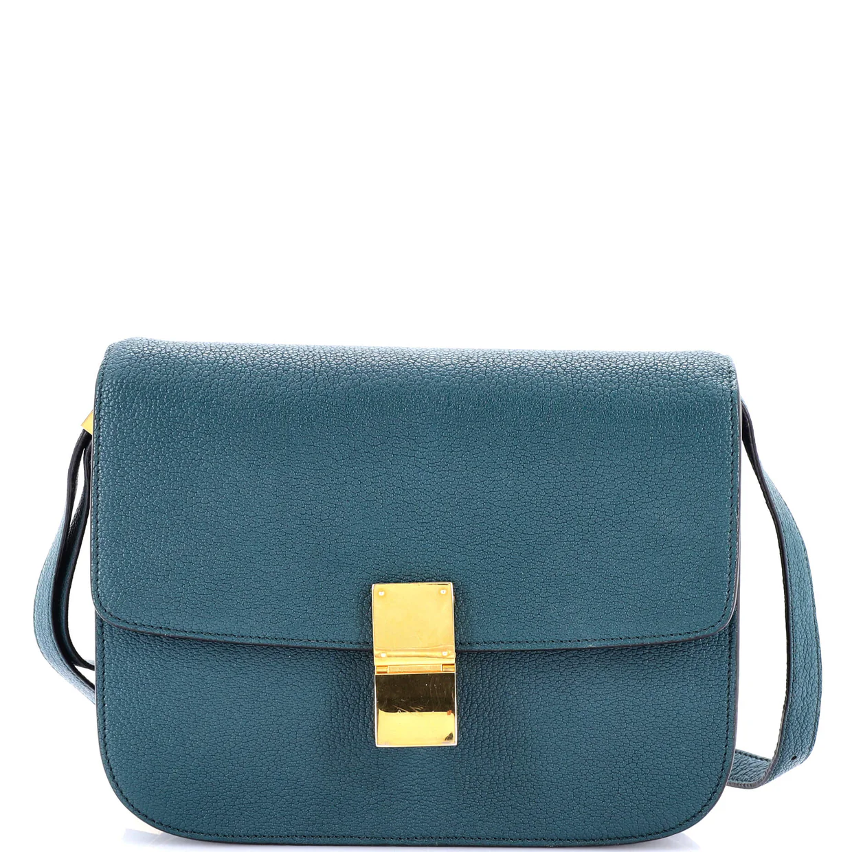 Classic Box Bag Grainy Leather Medium - Deep Luxury