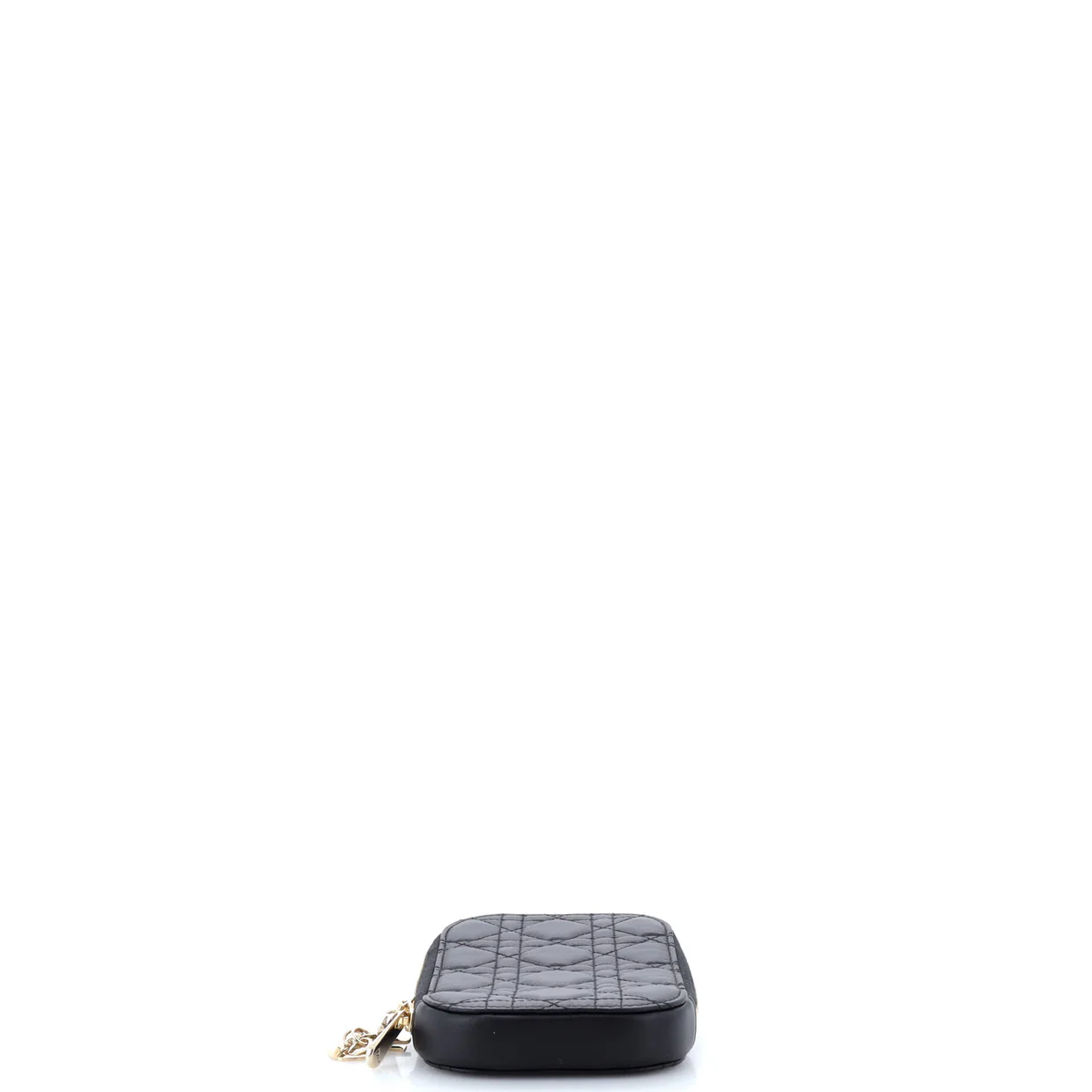 Lady Dior Phone Holder on Chain Cannage Quilt Lambskin - Deep Luxury