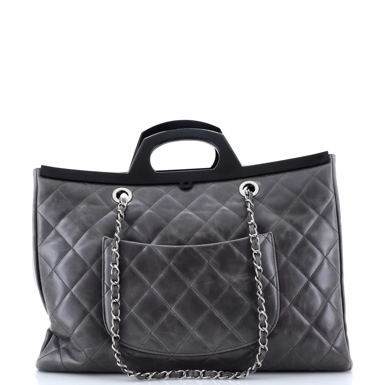 CC Delivery Tote Quilted Glazed Calfskin Large - Deep Luxury