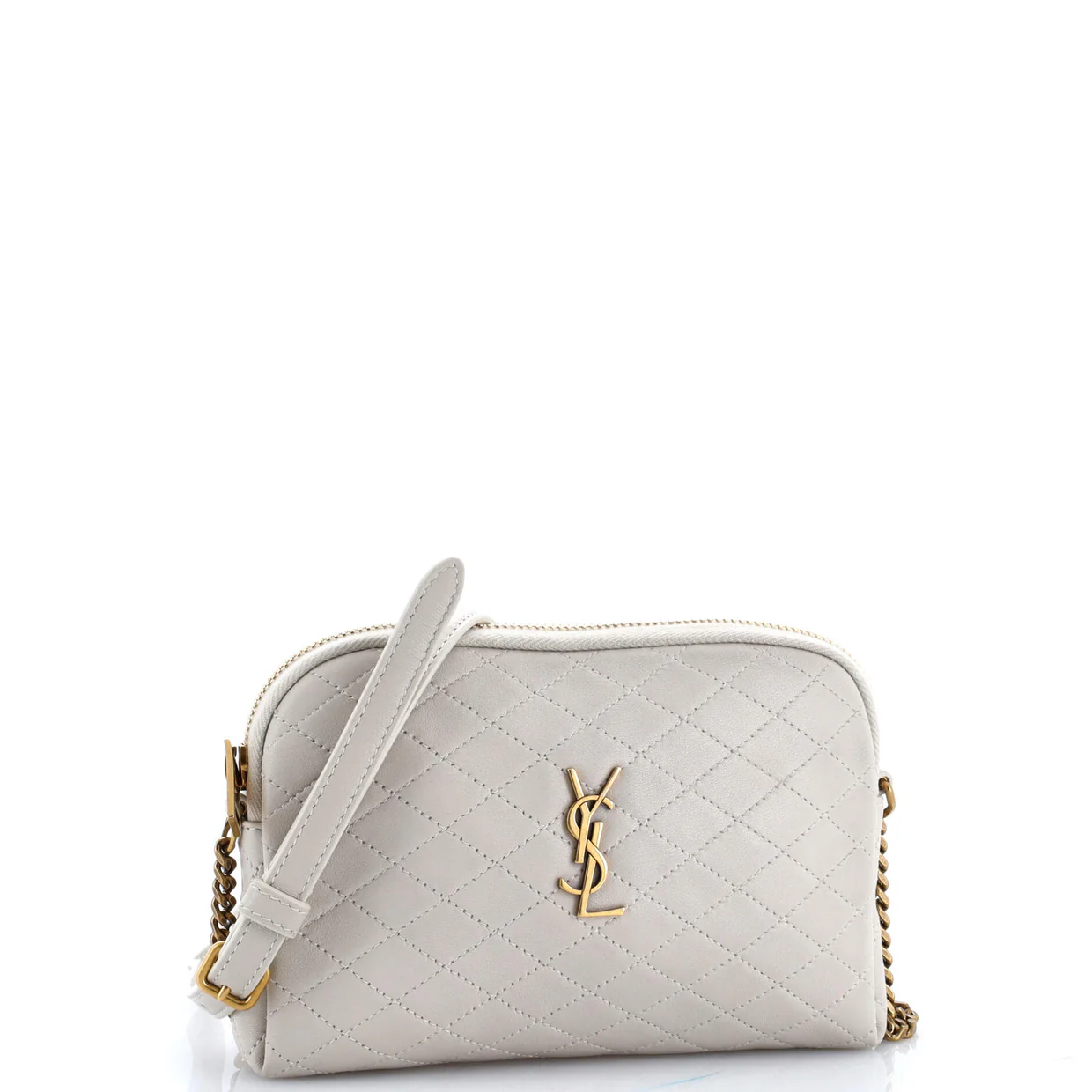 Gaby Zipped Pouch Crossbody Quilted Leather - Deep Luxury