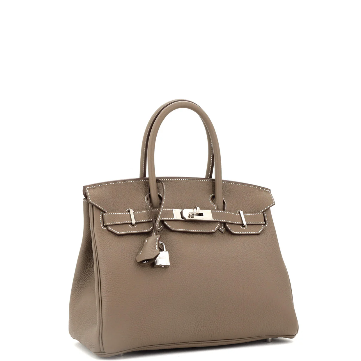 Birkin Handbag Grey Togo with Palladium Hardware 30 - Deep Luxury
