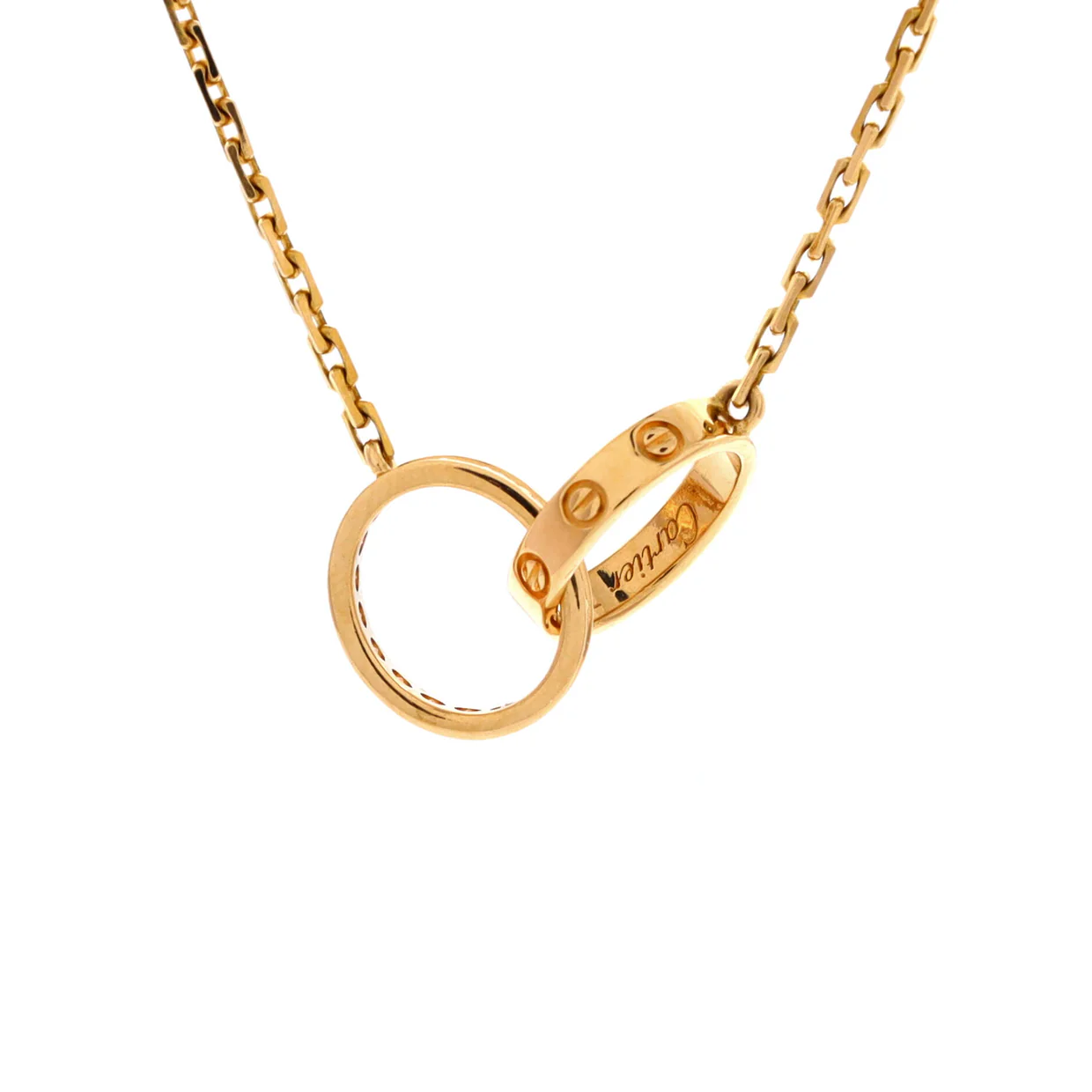 Love Interlocking Necklace 18K Yellow Gold - Deep Luxury