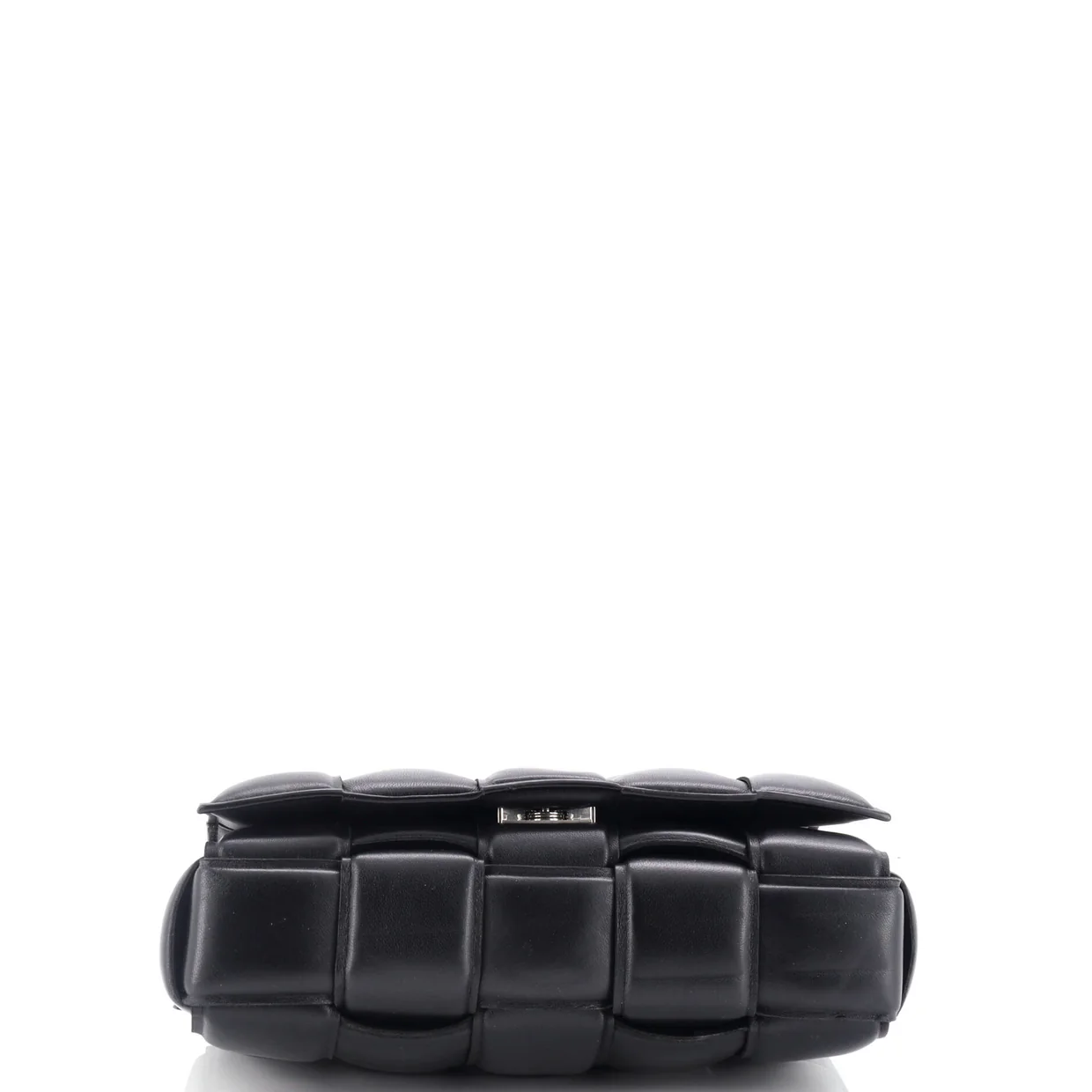 Cassette Chain Crossbody Bag Padded Maxi Intrecciato Leather - Deep Luxury