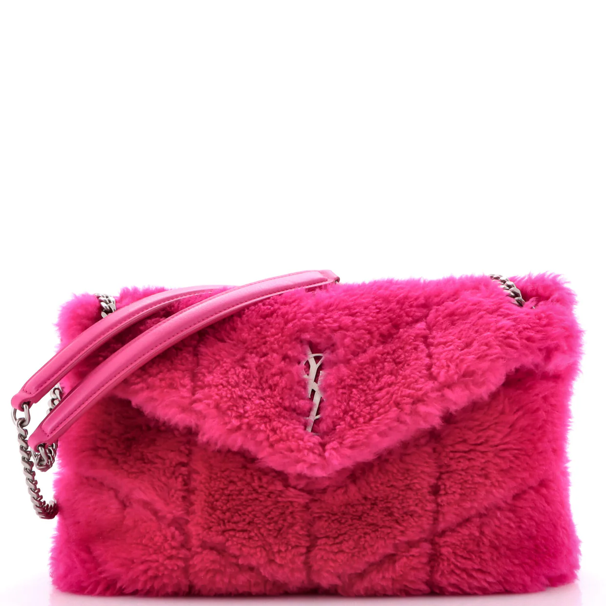 Loulou Puffer Shoulder Bag Quilted Shearling Medium - Deep Luxury