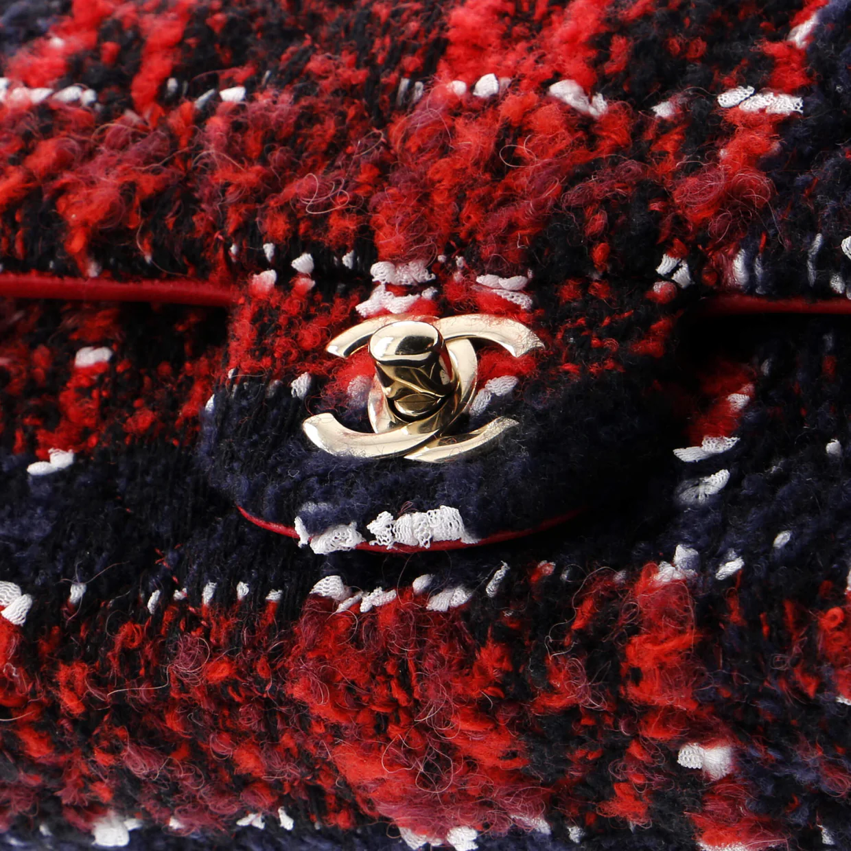 Classic Single Flap Bag Quilted Tweed Mini - Deep Luxury