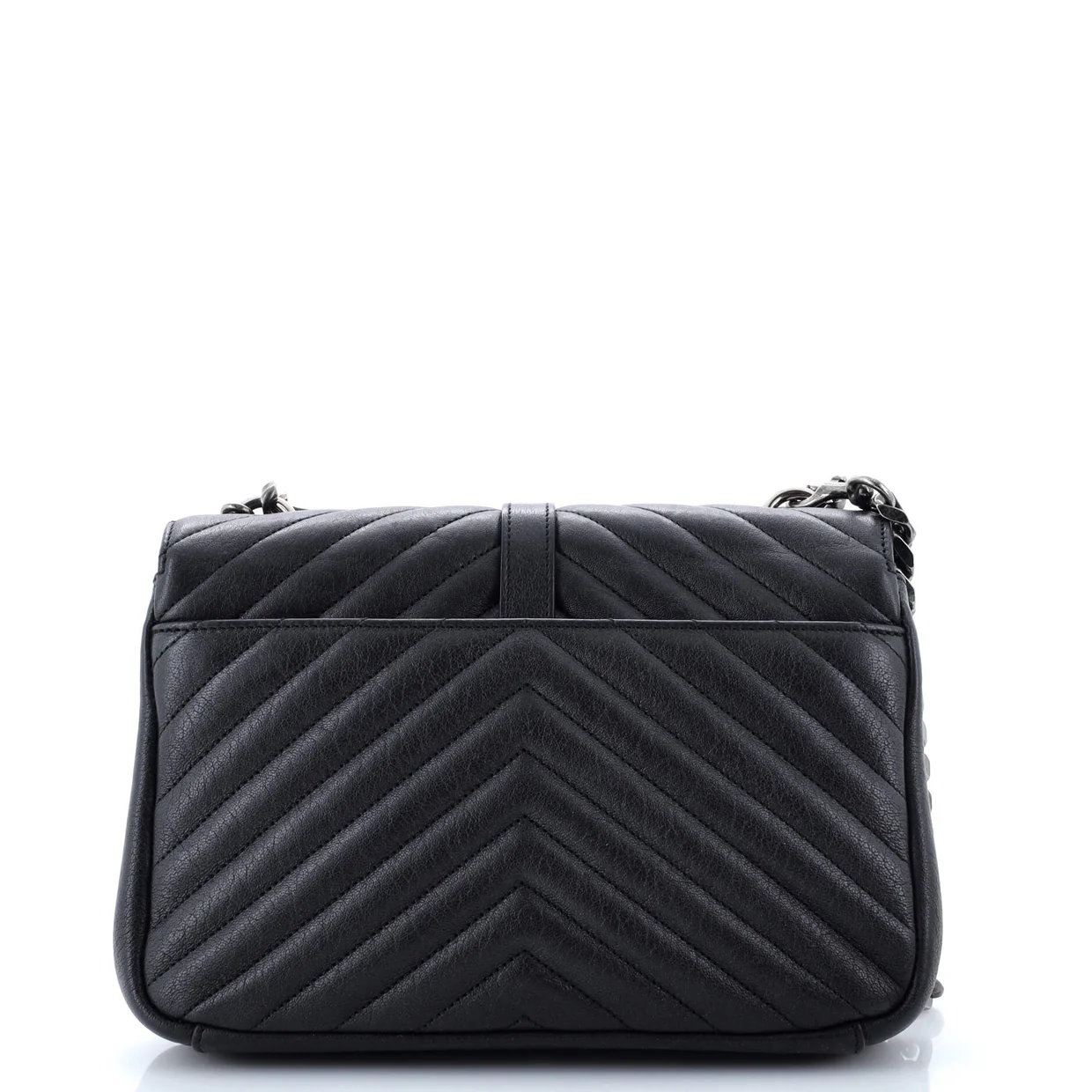 Classic Monogram College Bag Matelasse Chevron Leather Medium - Deep Luxury