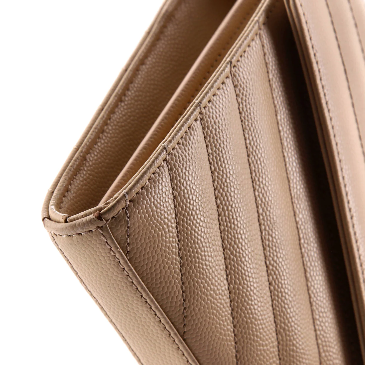 Classic Monogram Wallet on Chain Matelasse Chevron Leather Medium - Deep Luxury