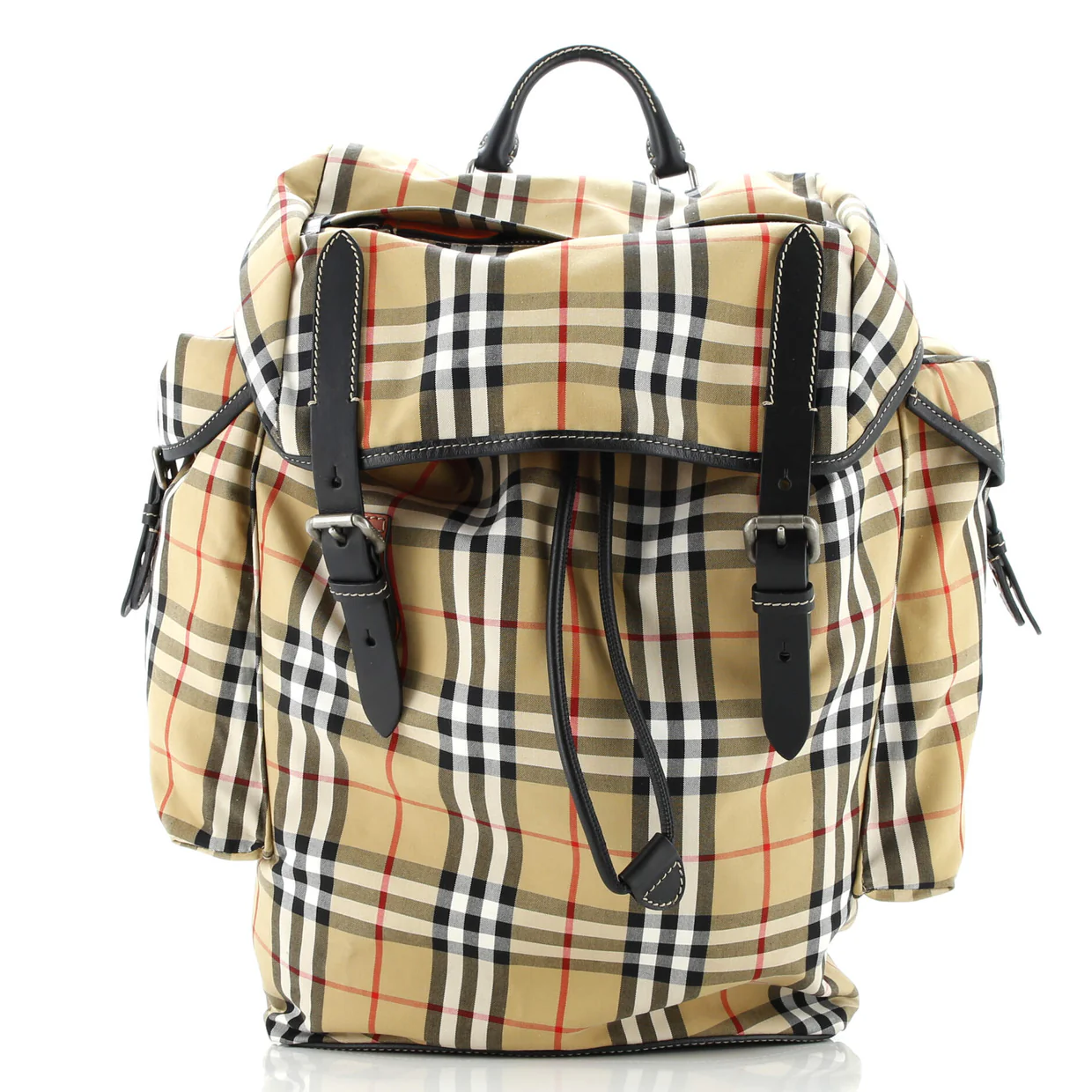 Rucksack Backpack Vintage Check Nylon Large - Deep Luxury