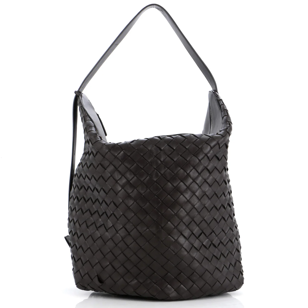 Hop Bag Intrecciato Leather Large - Deep Luxury