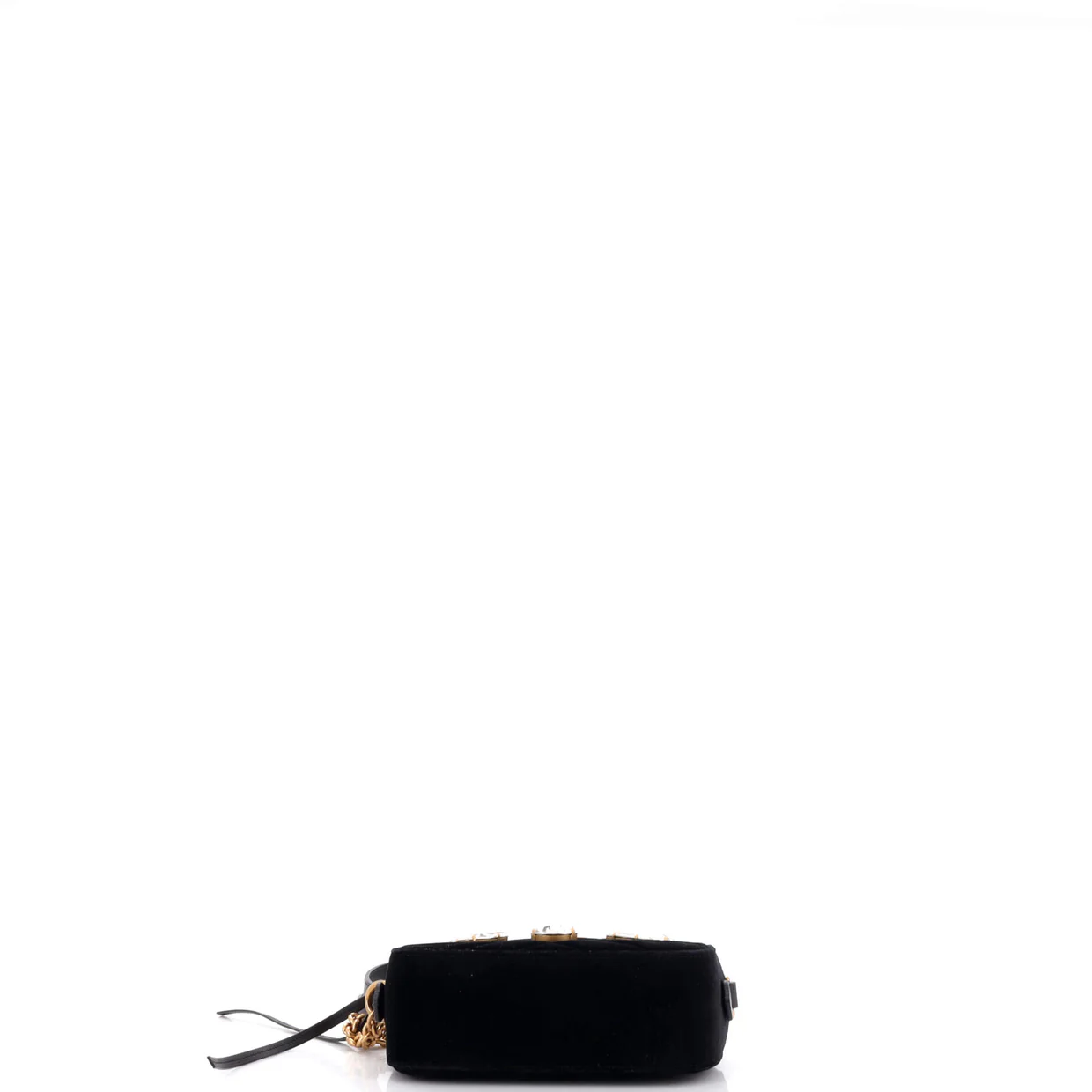 GG Marmont Shoulder Bag Crystal Embellished Matelasse Velvet Mini - Deep Luxury