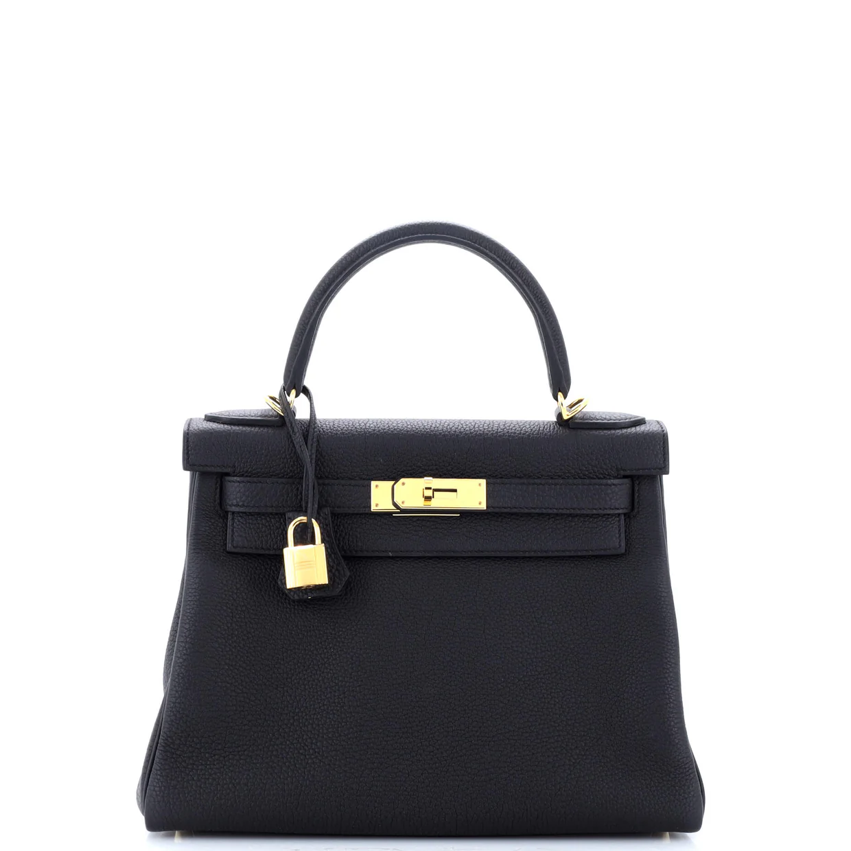 Kelly Handbag Noir Togo with Gold Hardware 28 - Deep Luxury