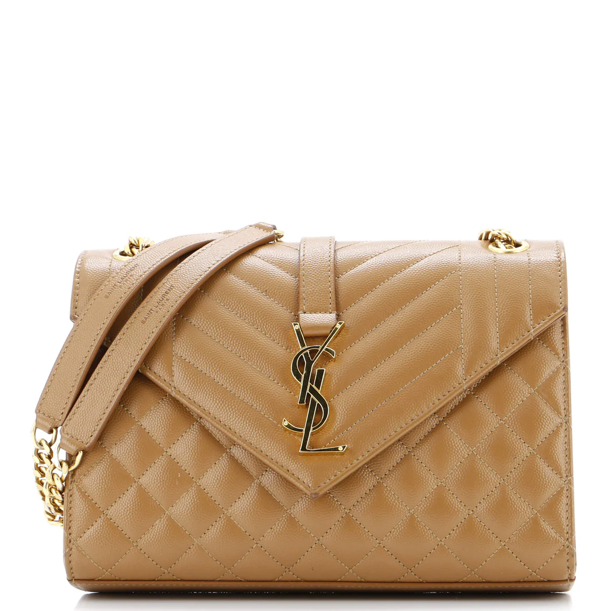 Classic Monogram Envelope Satchel Mixed Matelasse Leather Medium - Deep Luxury