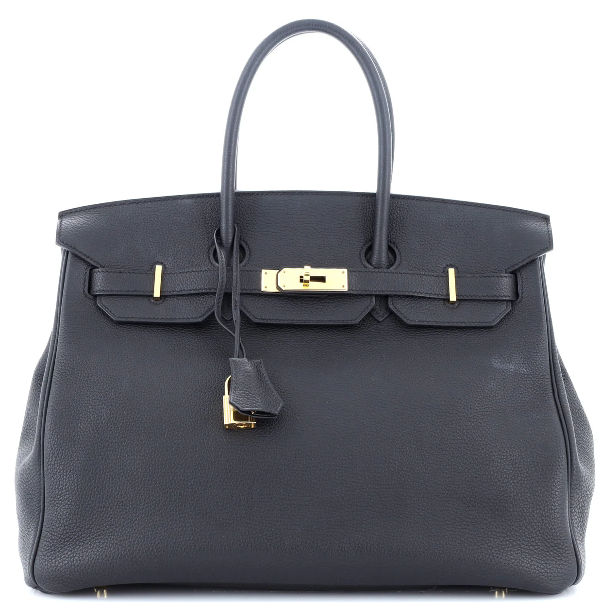 Birkin Handbag Noir Togo with Gold Hardware 35 - Deep Luxury
