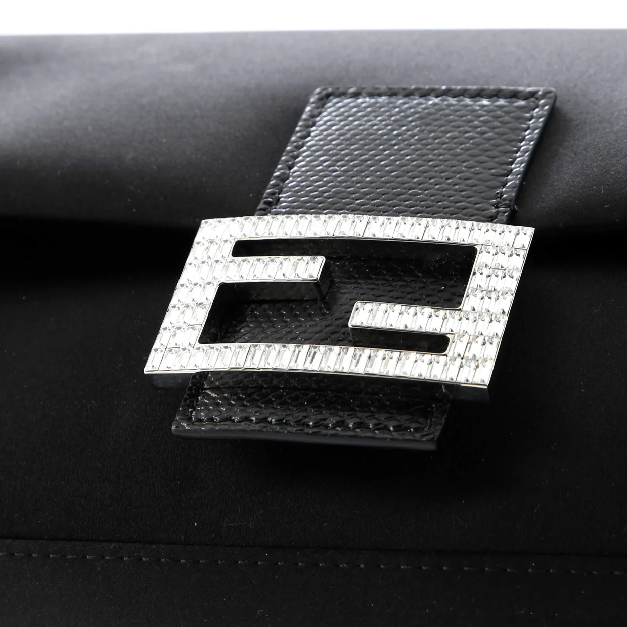 Baguette NM Bag Satin with Crystals and Karung Medium - Deep Luxury