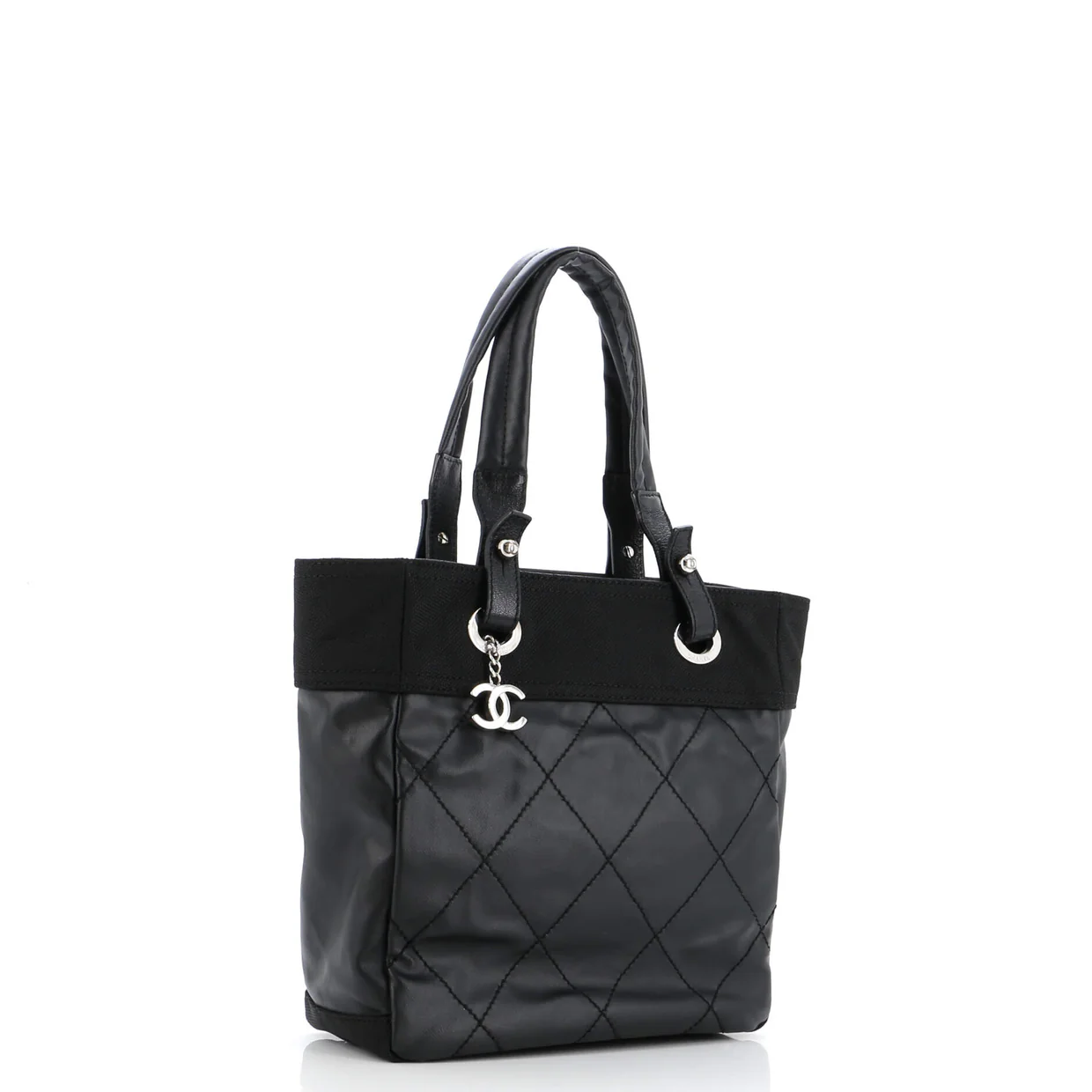 Biarritz Tote Quilted Coated Canvas Small - Deep Luxury