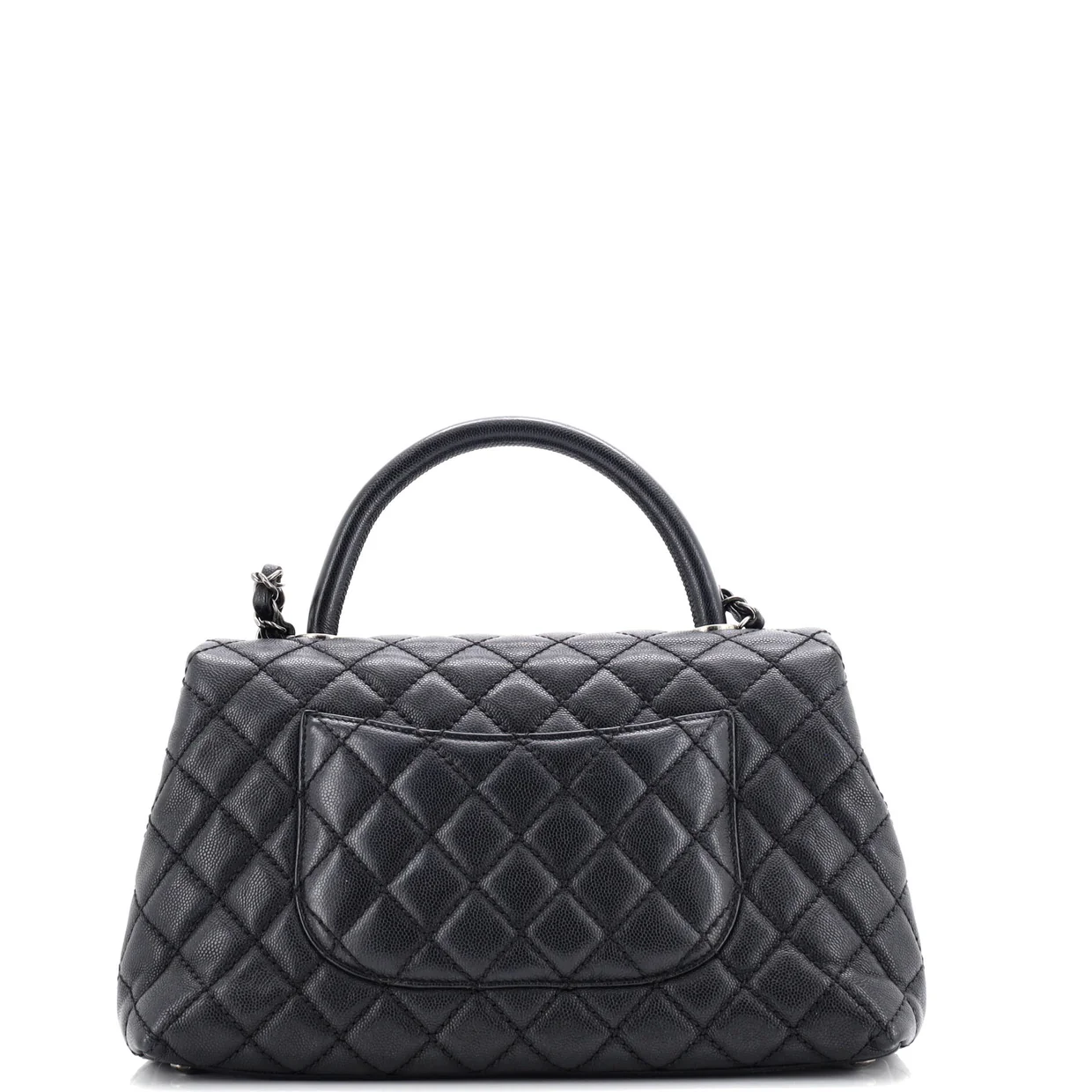 Coco Top Handle Bag Quilted Caviar Small - Deep Luxury
