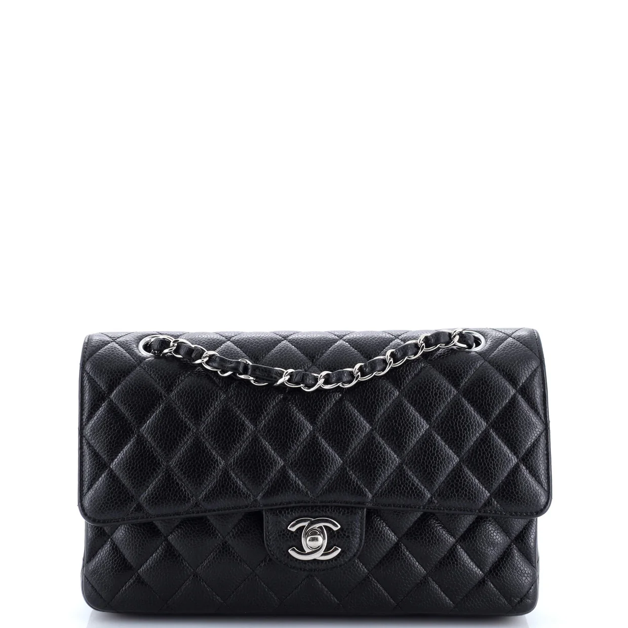 Classic Double Flap Bag Quilted Caviar Medium - Deep Luxury