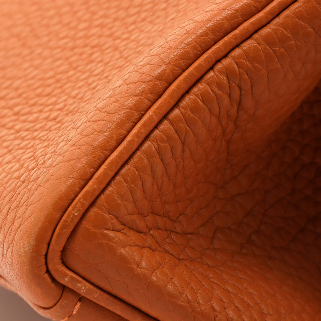 Kelly Handbag Orange H Clemence with Palladium Hardware 28 - Deep Luxury