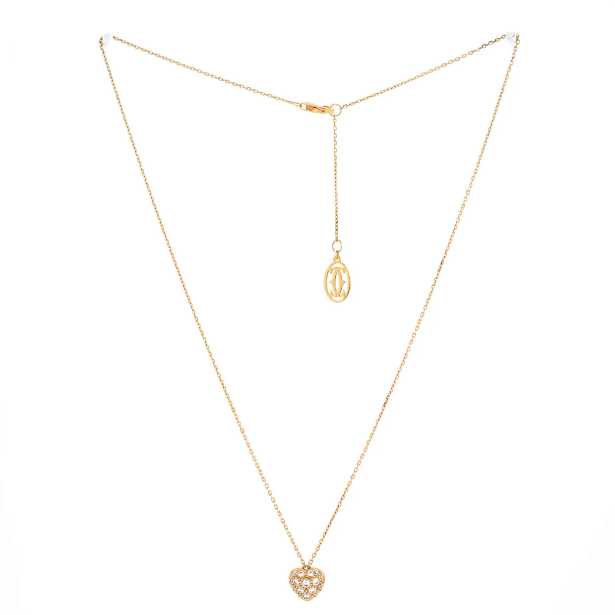 Heart Pendant Necklace 18K Rose Gold and Diamonds - Deep Luxury