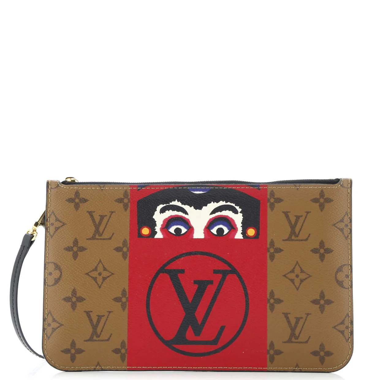 Neverfull Pochette Limited Edition Kabuki Monogram Canvas Large - Deep Luxury