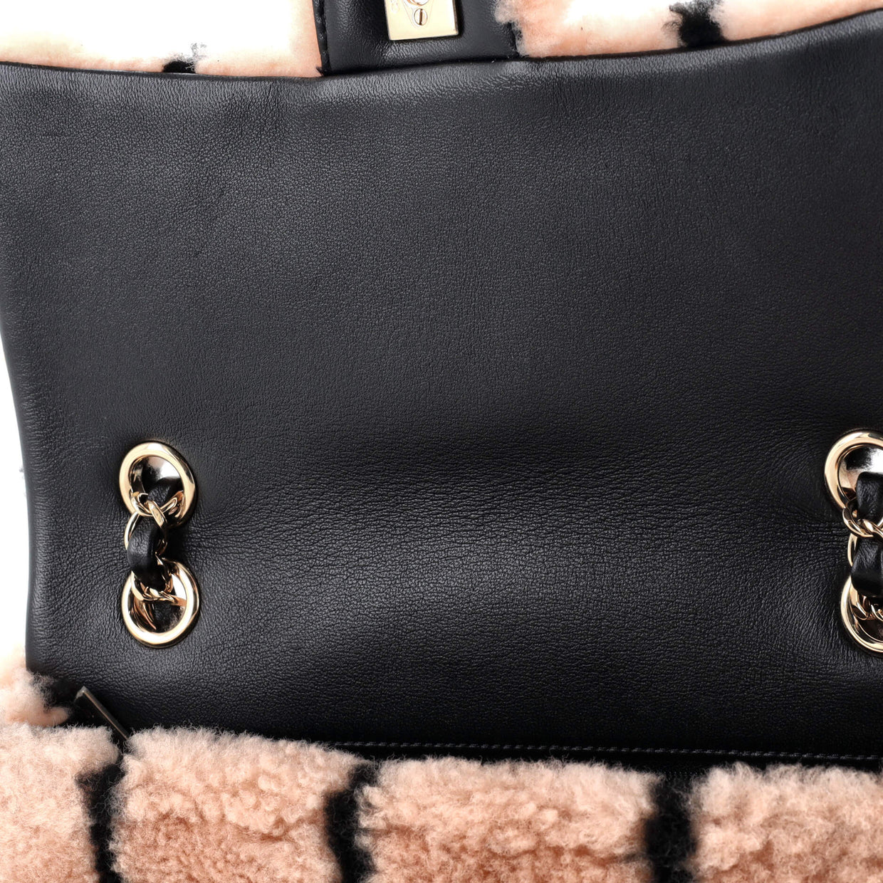 CC Flap Bag Square Printed Shearling Large - Deep Luxury