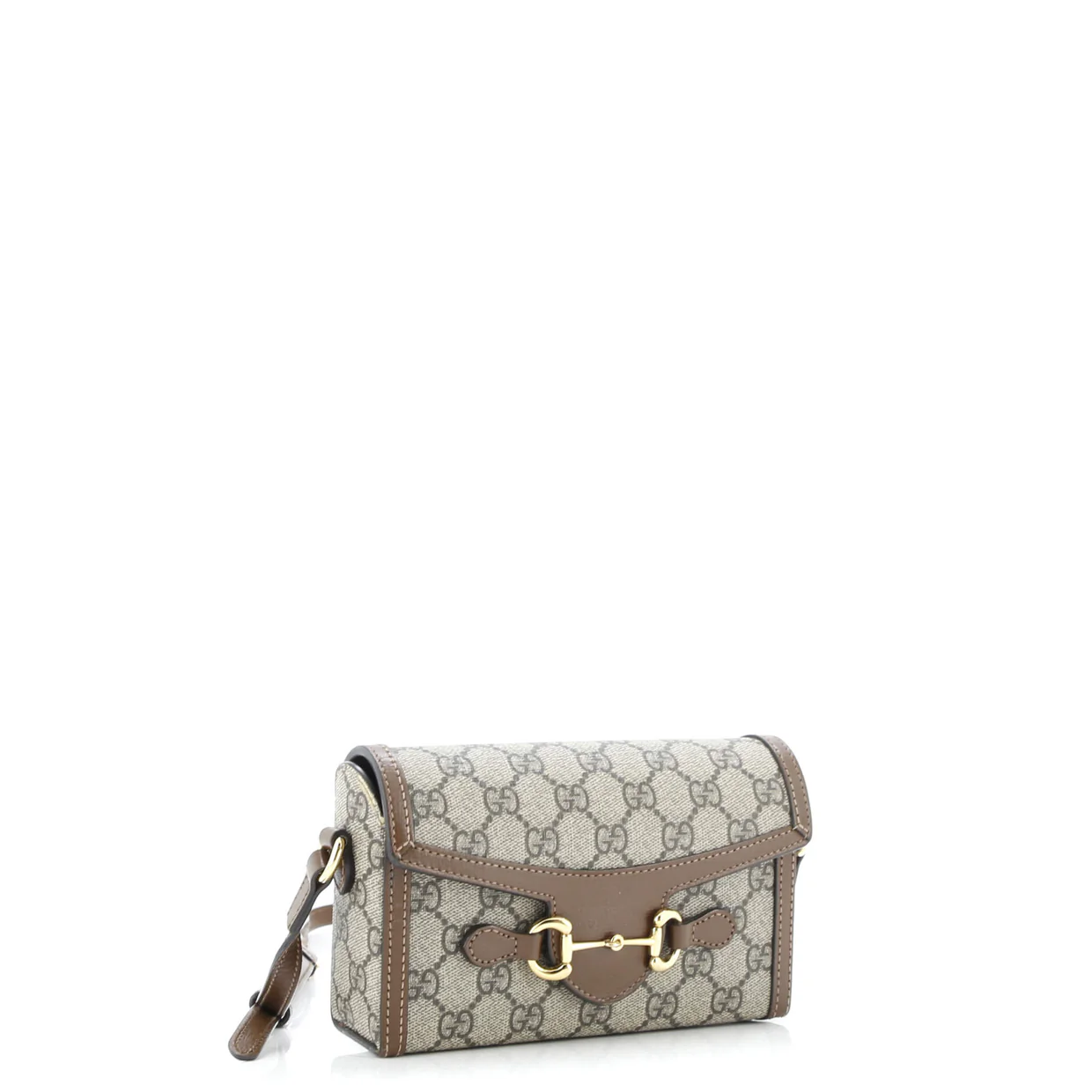 Horsebit 1955 Flap Crossbody Bag GG Coated Canvas Mini - Deep Luxury