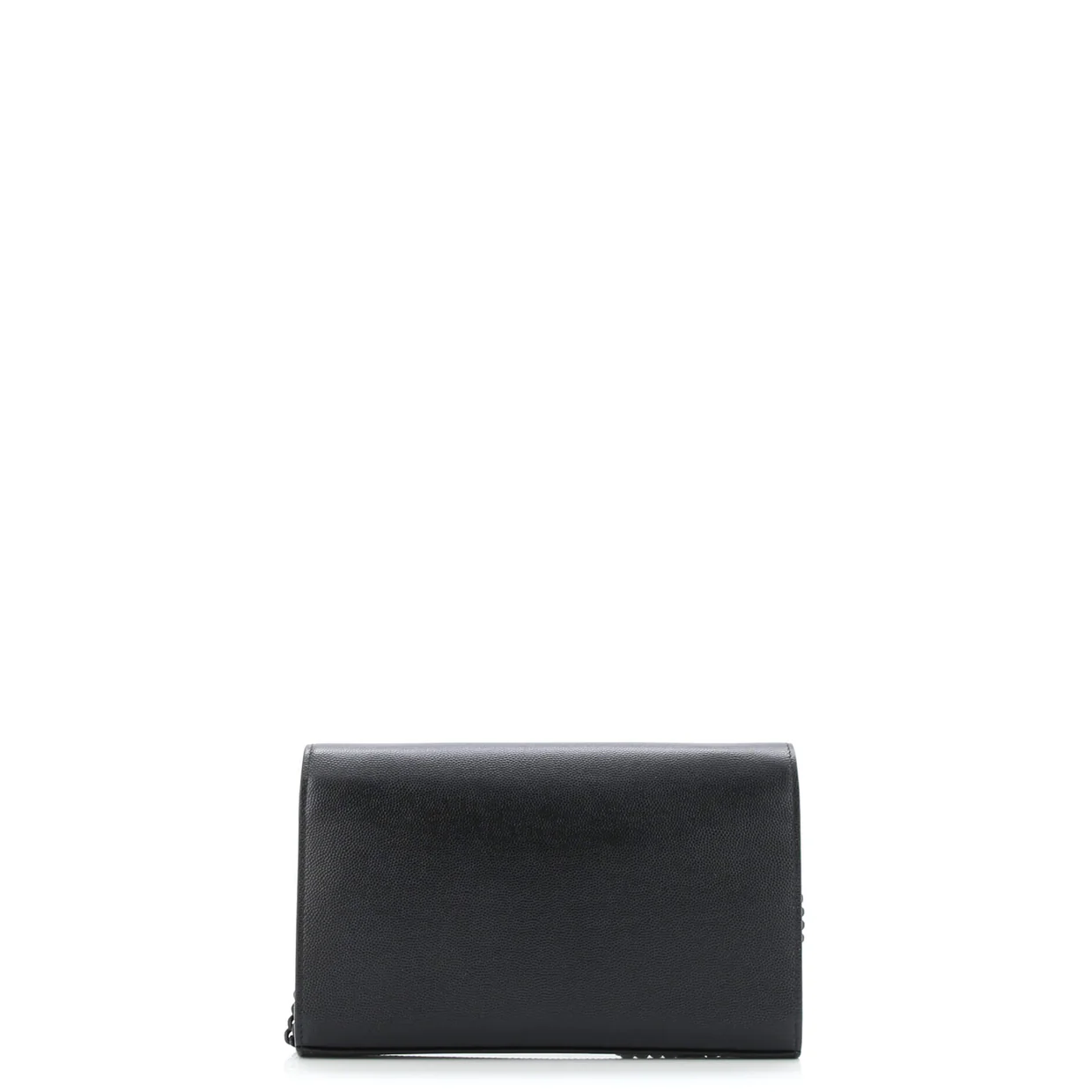 Classic Monogram Wallet on Chain Leather - Deep Luxury