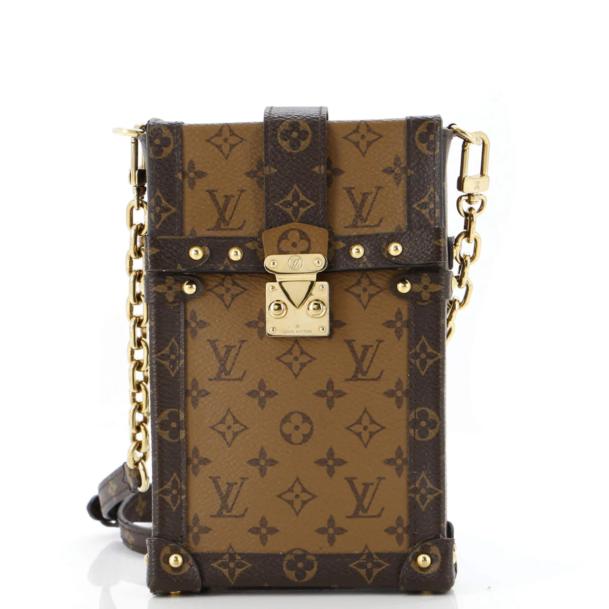 Vertical Trunk Pochette Reverse Monogram Canvas - Deep Luxury
