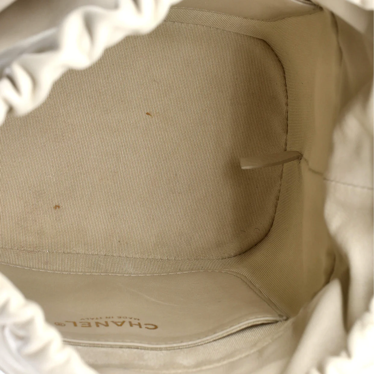 CC Drawstring Bucket Crossbody Bag Stitched Calfskin Medium - Deep Luxury