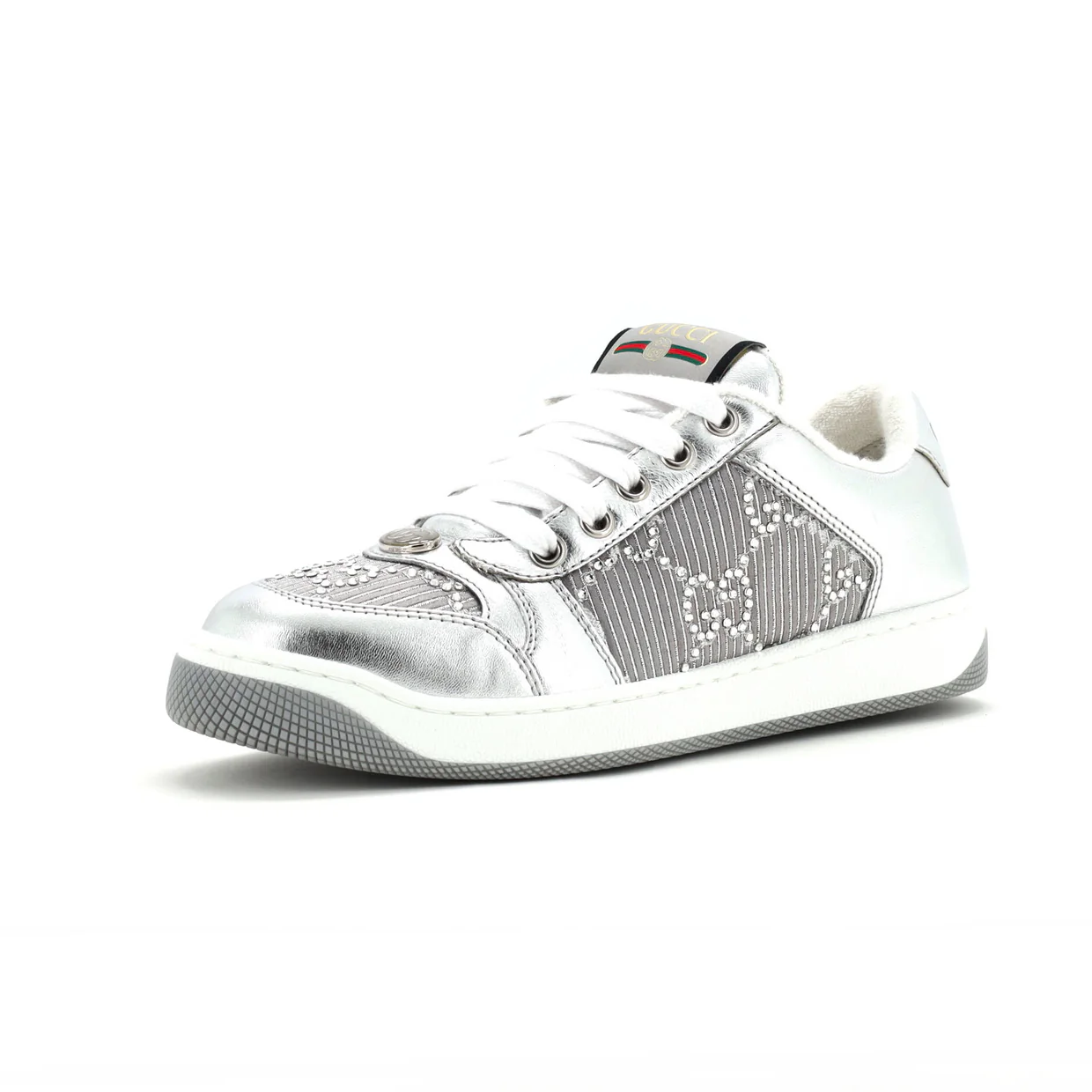 Screener Sneakers Leather with Crystals - Deep Luxury