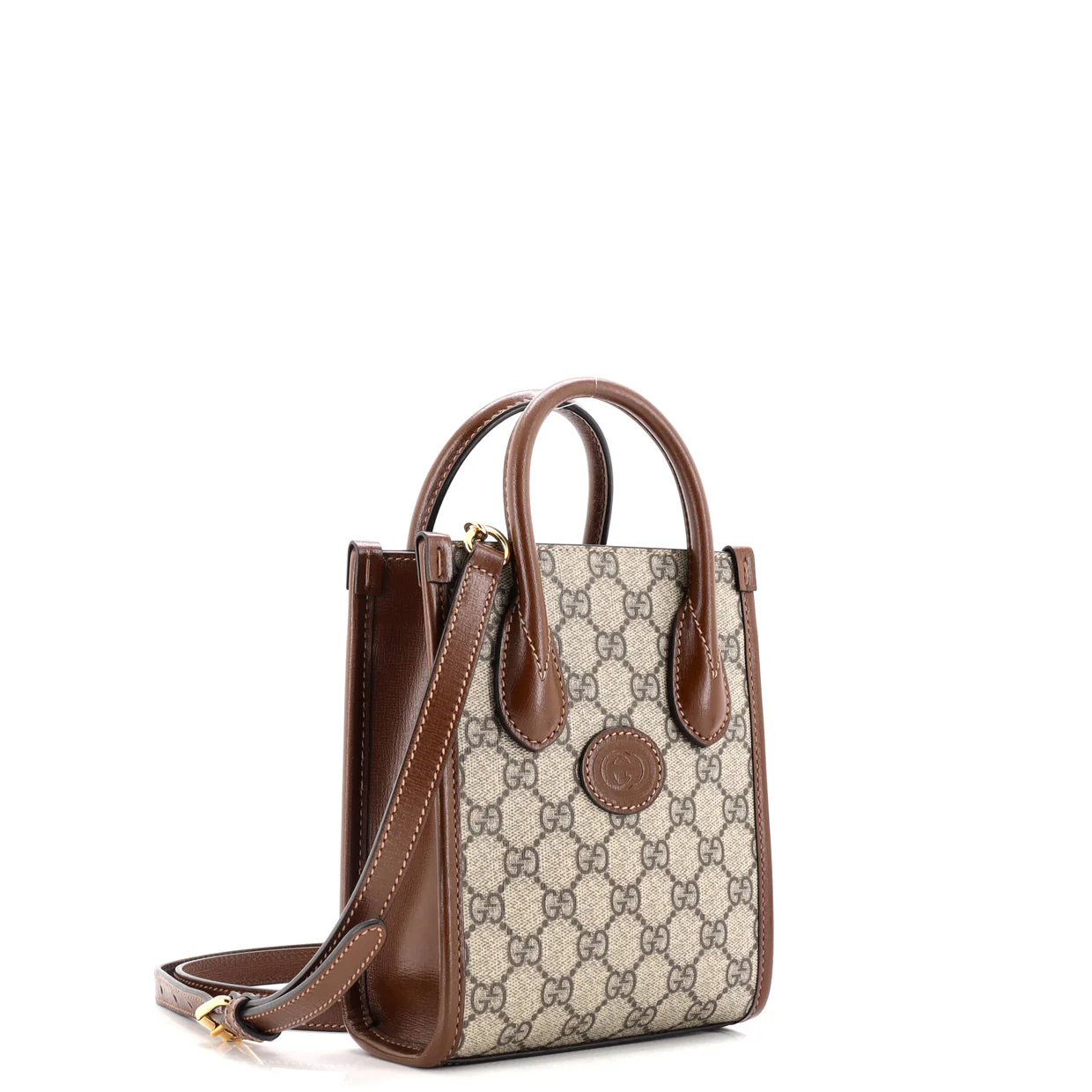 Interlocking G Patch Tote GG Coated Canvas Mini - Deep Luxury