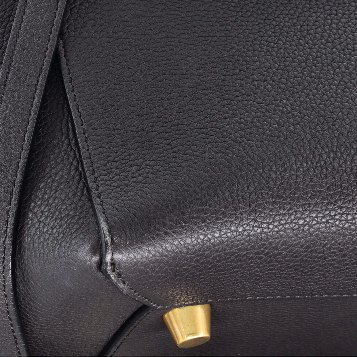 Belt Bag Textured Leather Mini - Deep Luxury