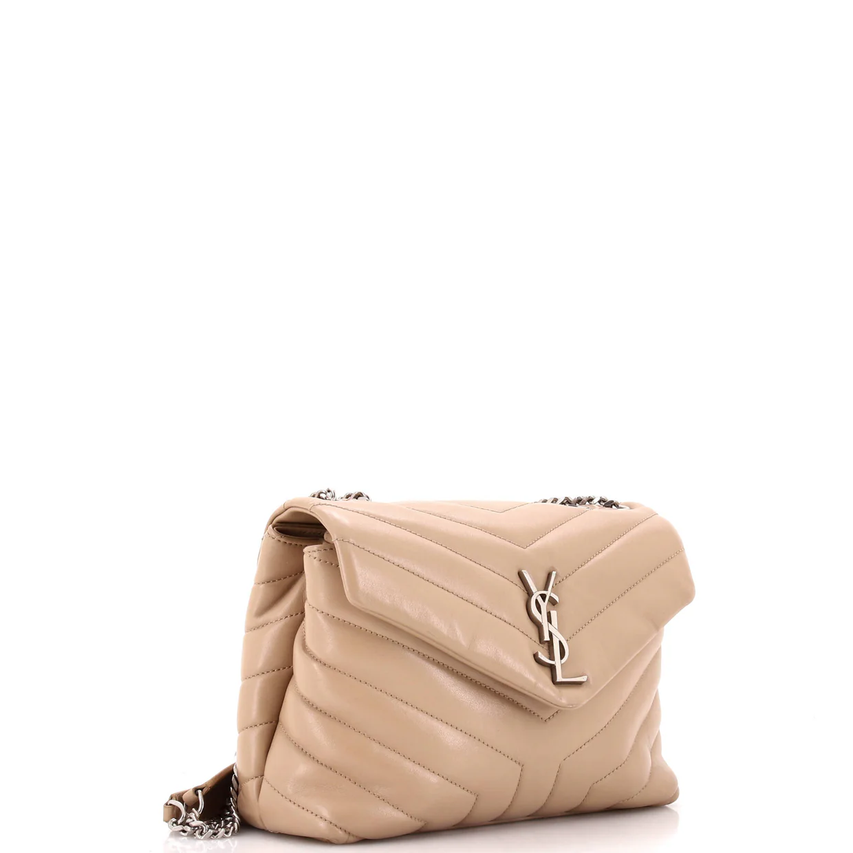 Loulou Shoulder Bag Matelasse Chevron Leather Small - Deep Luxury