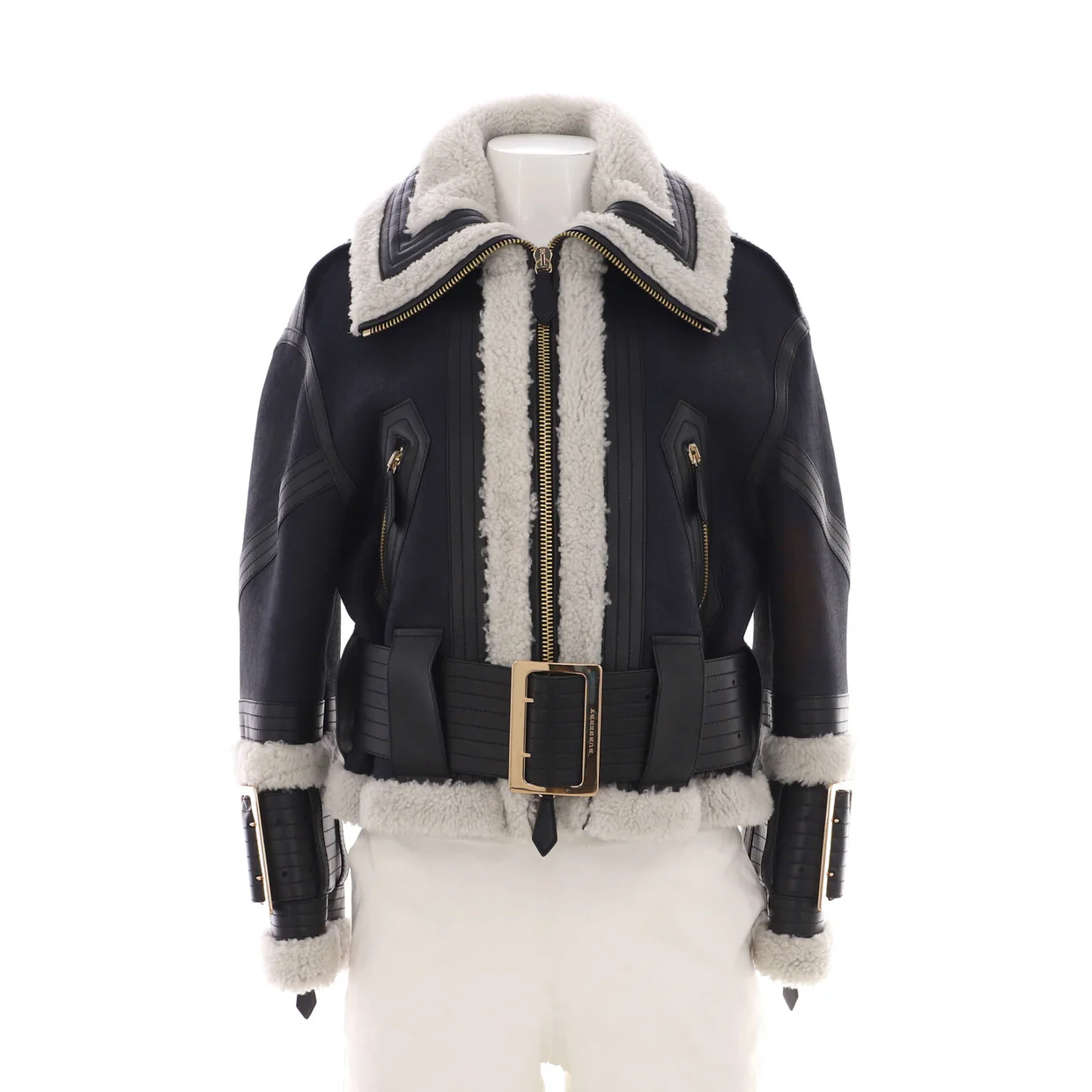 Women's Aviator Jacket Leather and Shearling - Deep Luxury