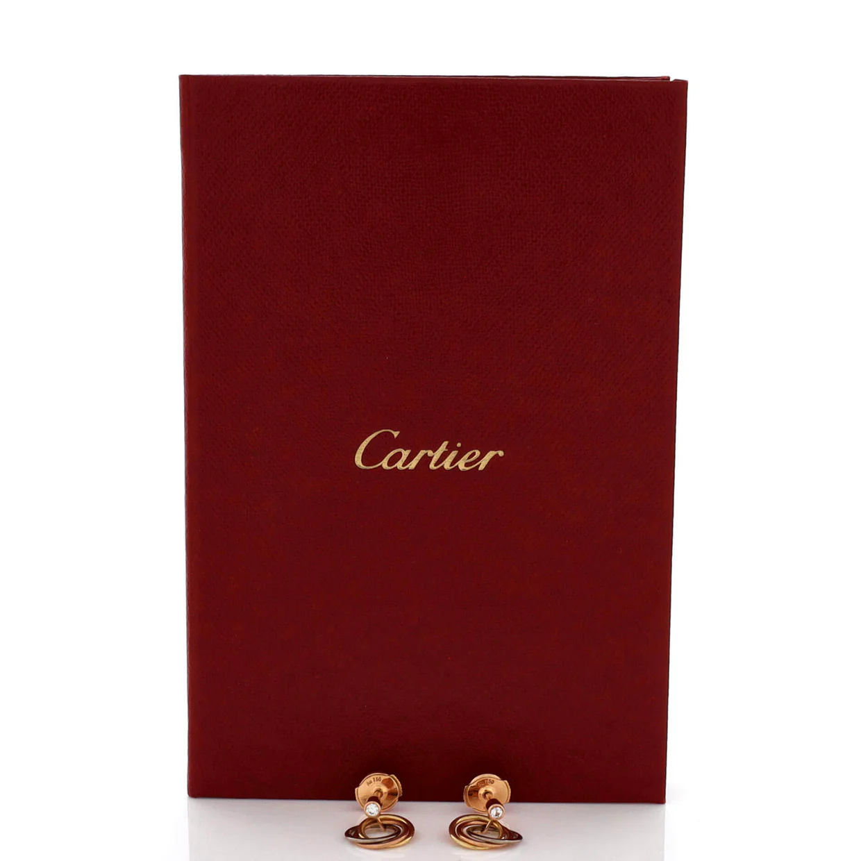 Trinity Dangle Earrings 18K Tricolor Gold with Diamond - Deep Luxury