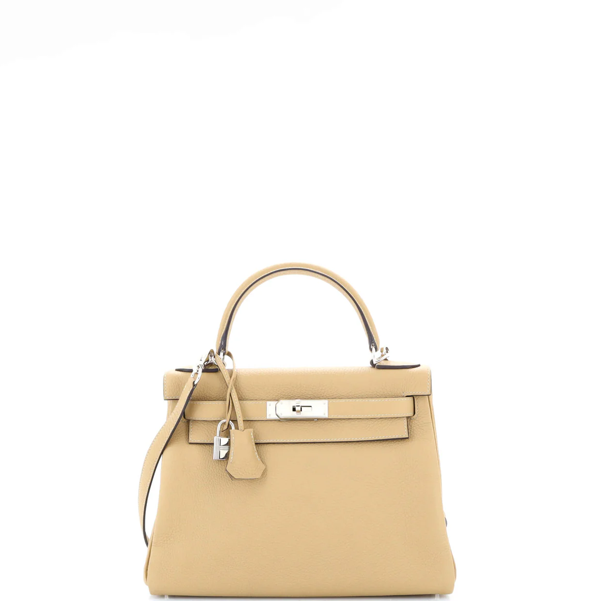 Kelly Handbag Light Clemence with Palladium Hardware 28 - Deep Luxury