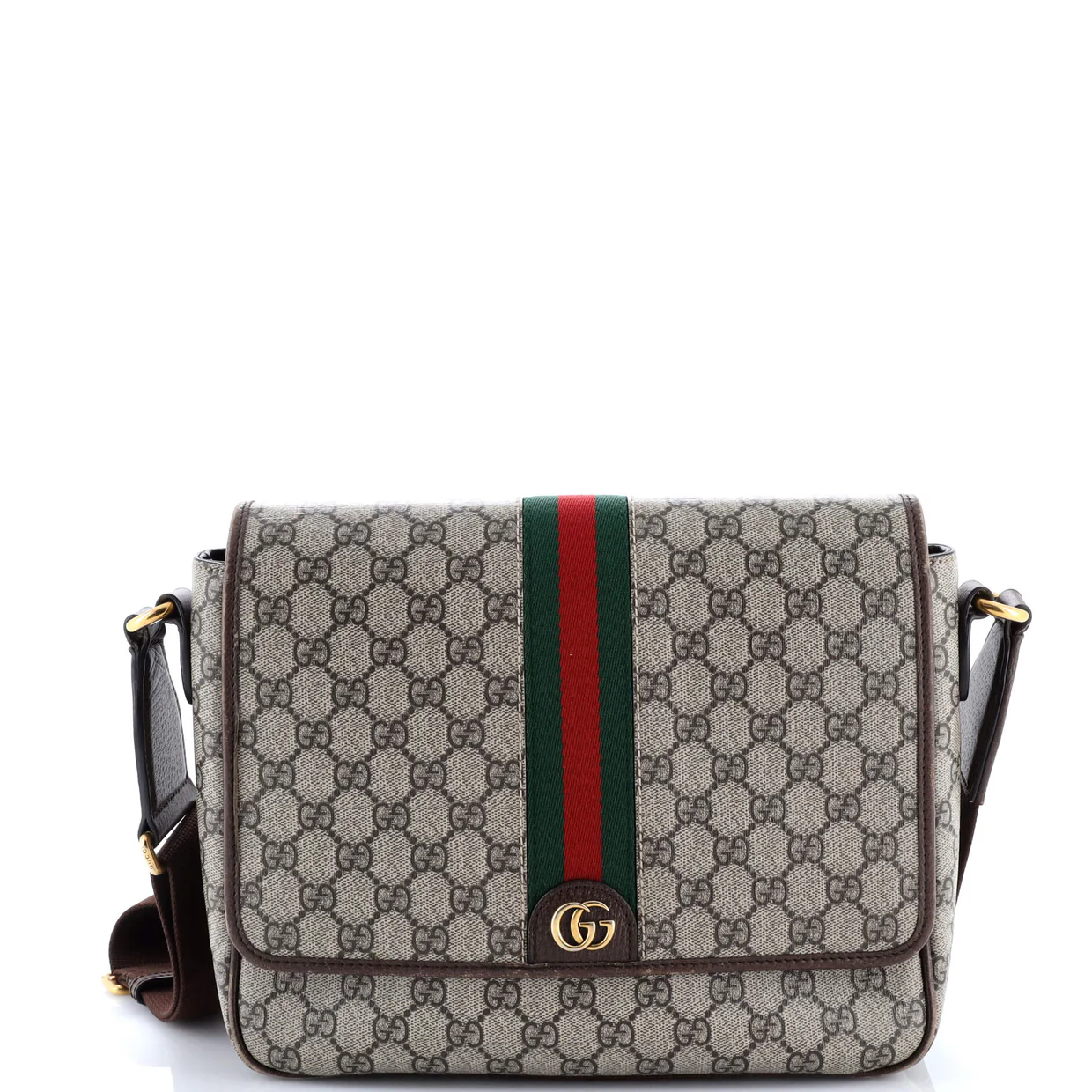 Ophidia Flap Messenger Bag GG Coated Canvas Medium - Deep Luxury