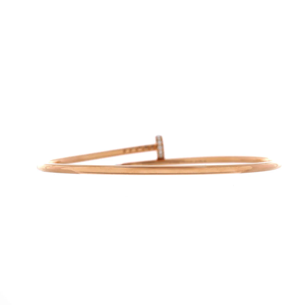 Juste un Clou Bracelet 18K Rose Gold with Diamonds Small - Deep Luxury
